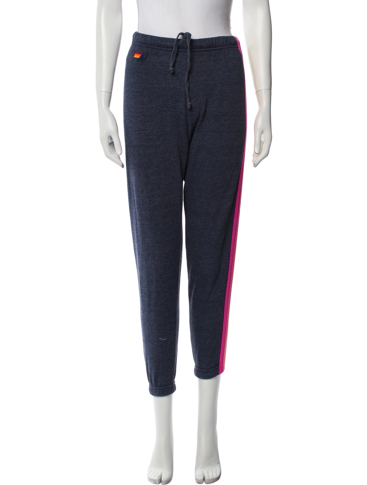 Aviator Nation Striped Embroidered Accent Sweatpants