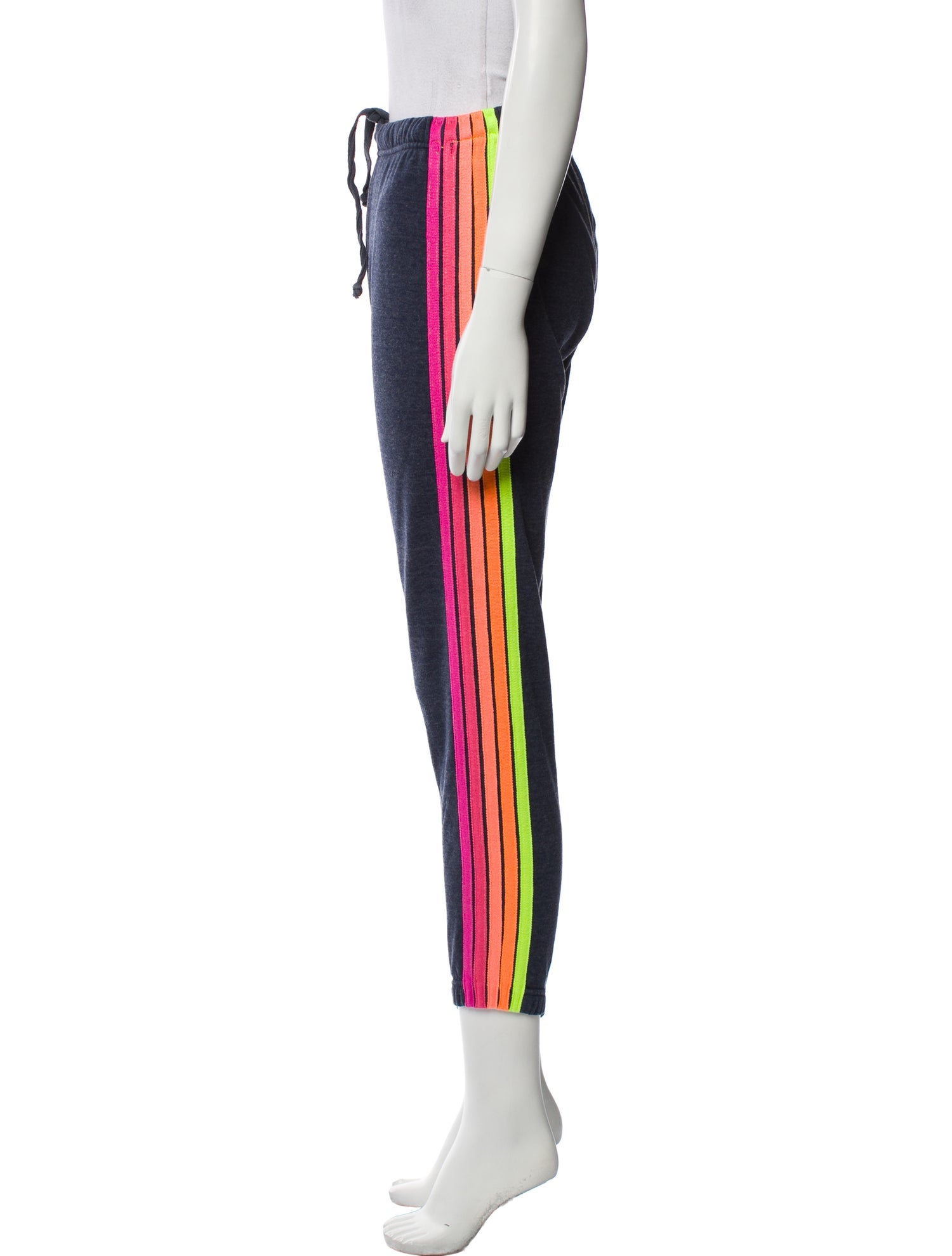 Aviator Nation Striped Embroidered Accent Sweatpants