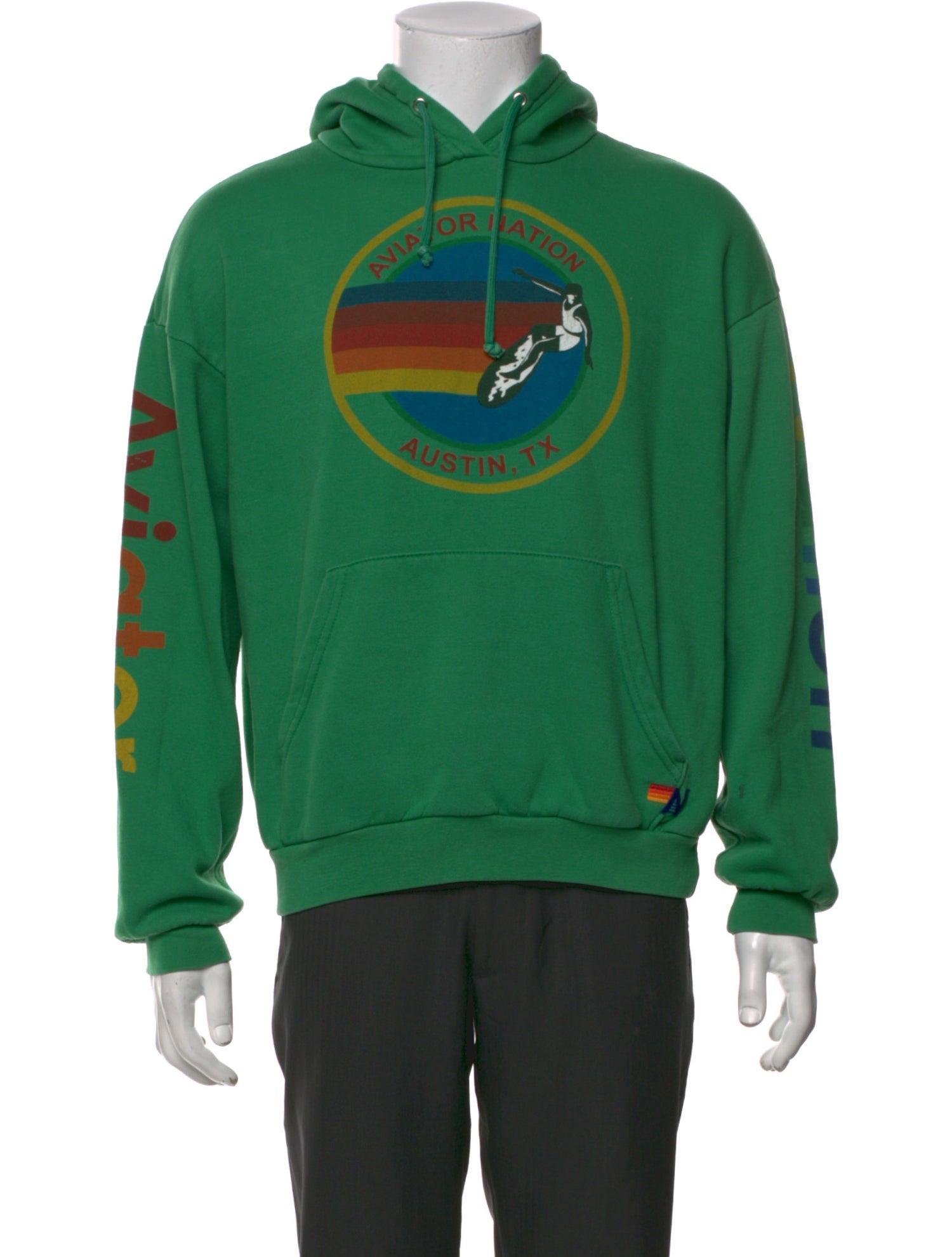 Aviator Nation Graphic Print Crew Neck Hoodie