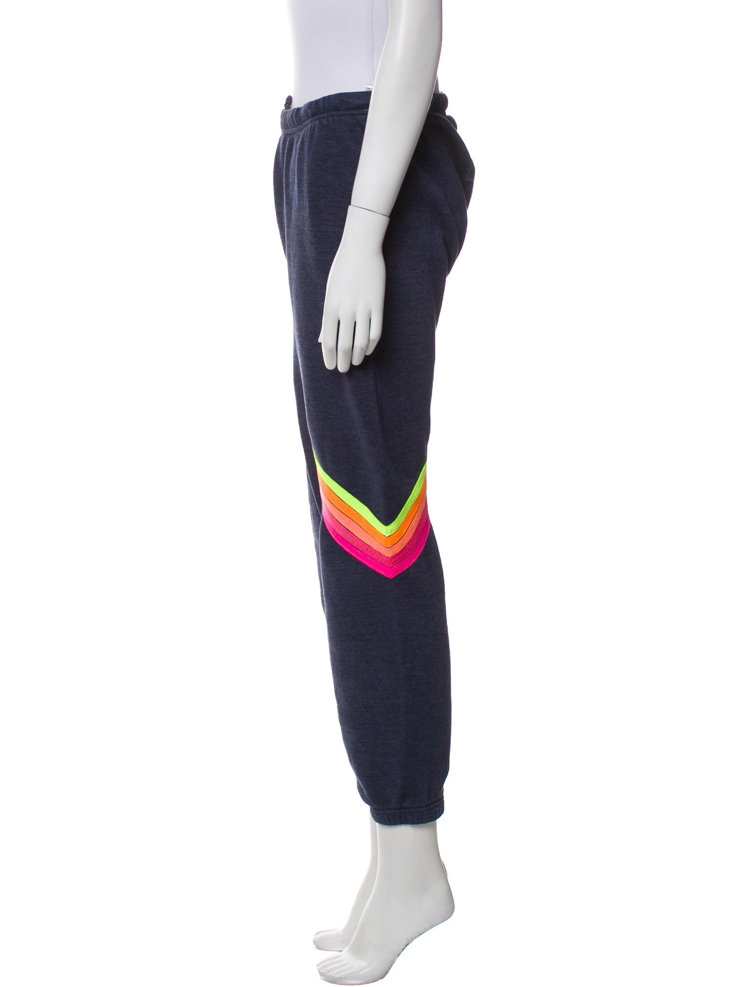 Aviator Nation Striped Embroidered Accent Sweatpants