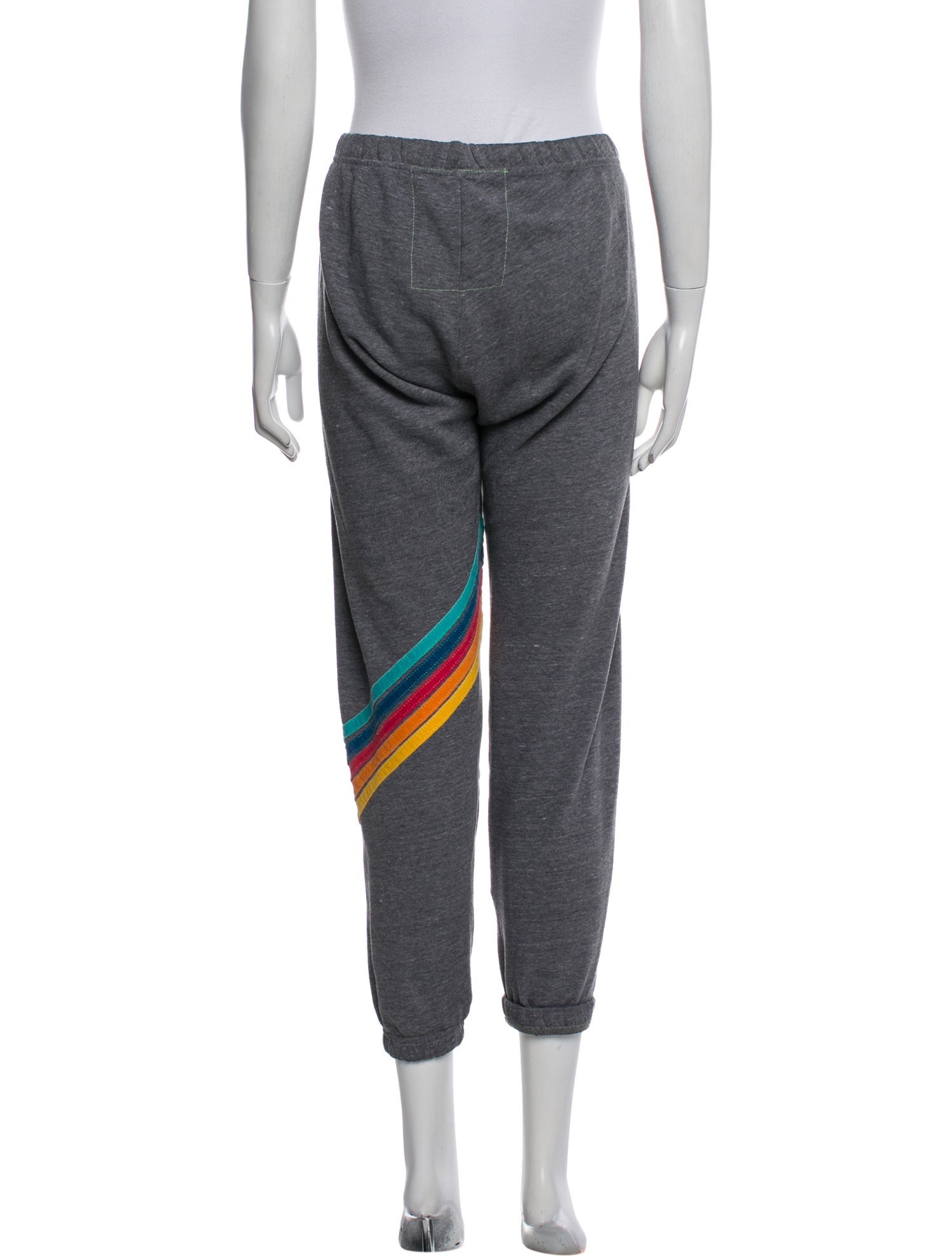 Aviator Nation Striped Embroidered Accent Sweatpants