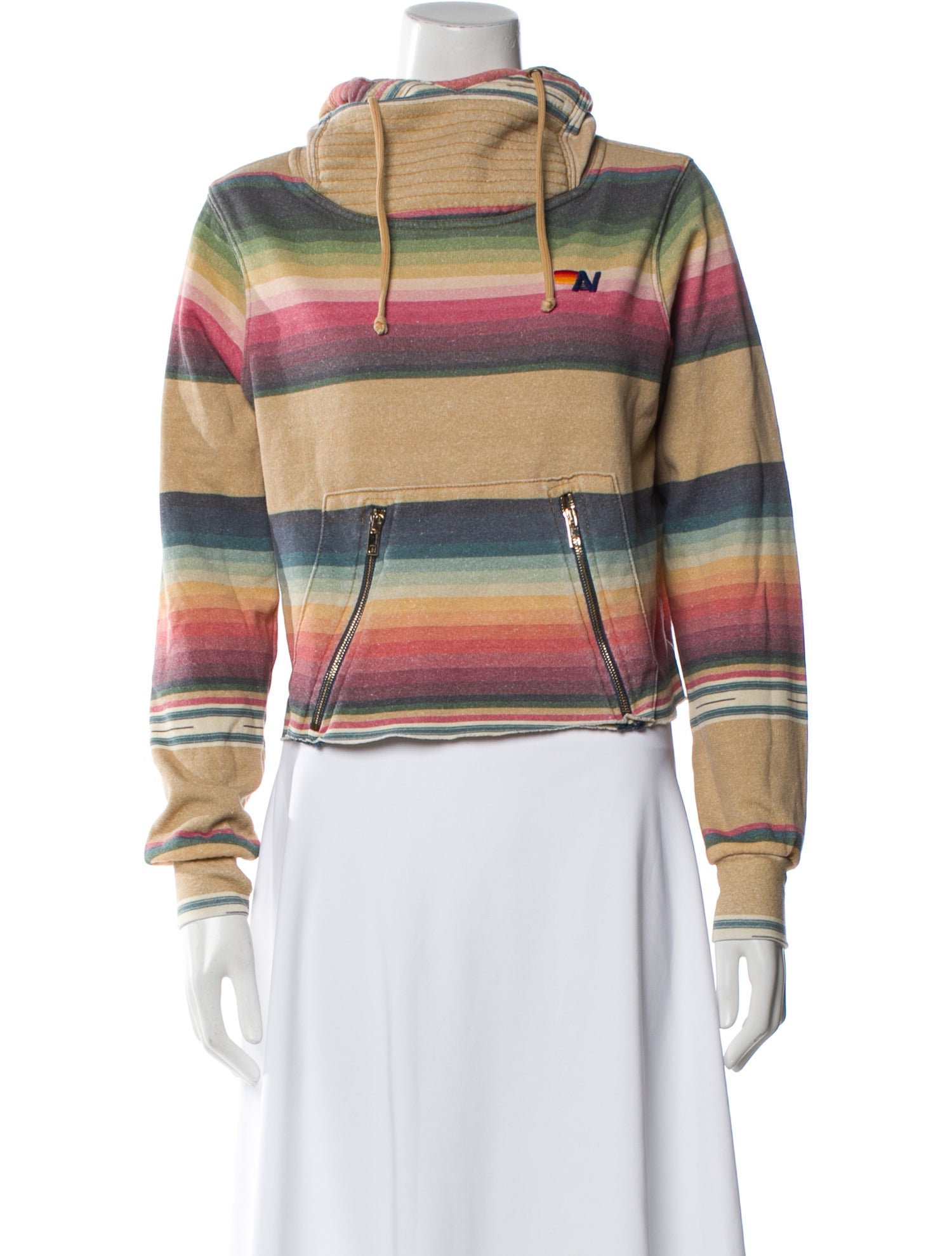 Aviator Nation Striped Crew Neck Sweater