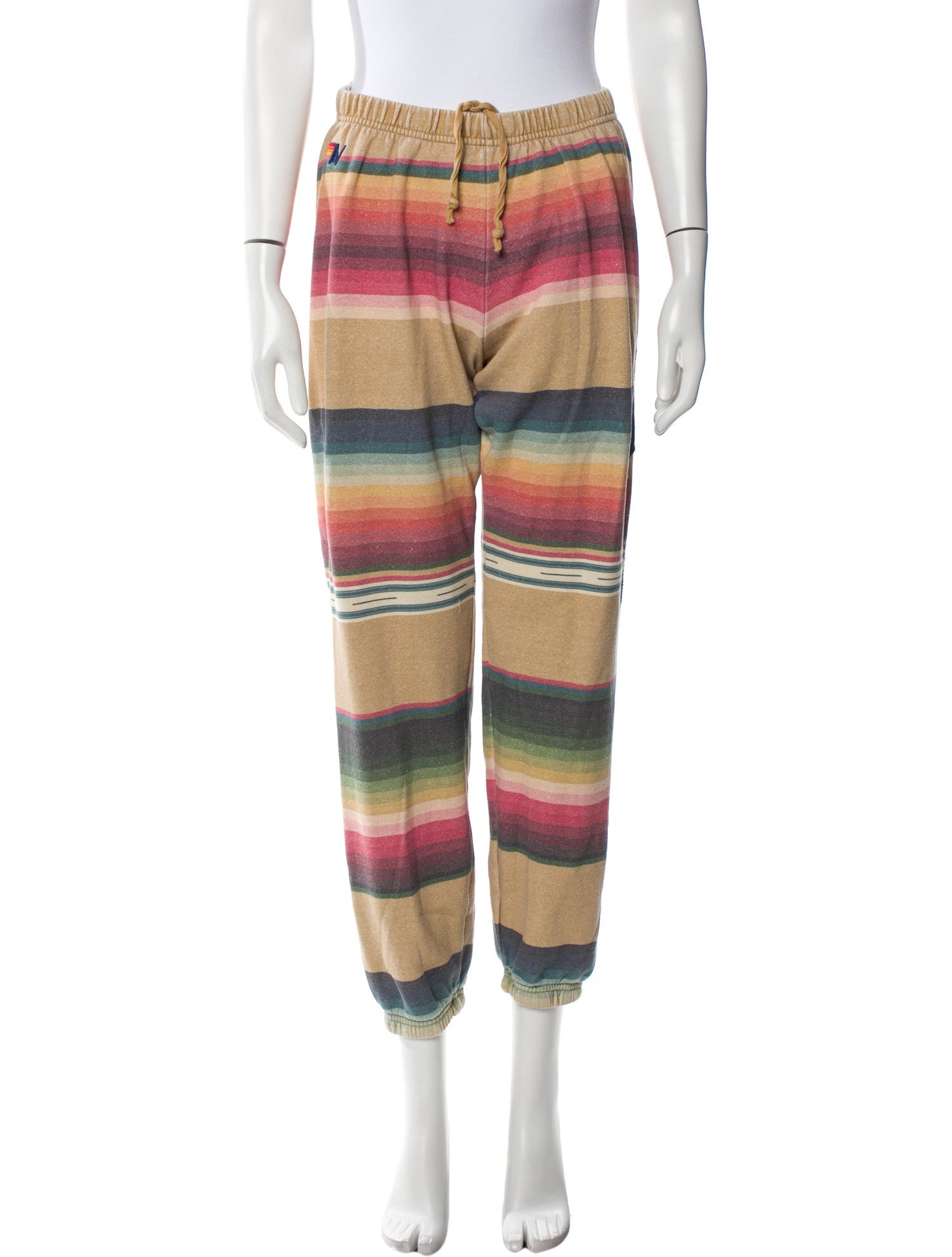 Aviator Nation Striped Skinny Leg Pants