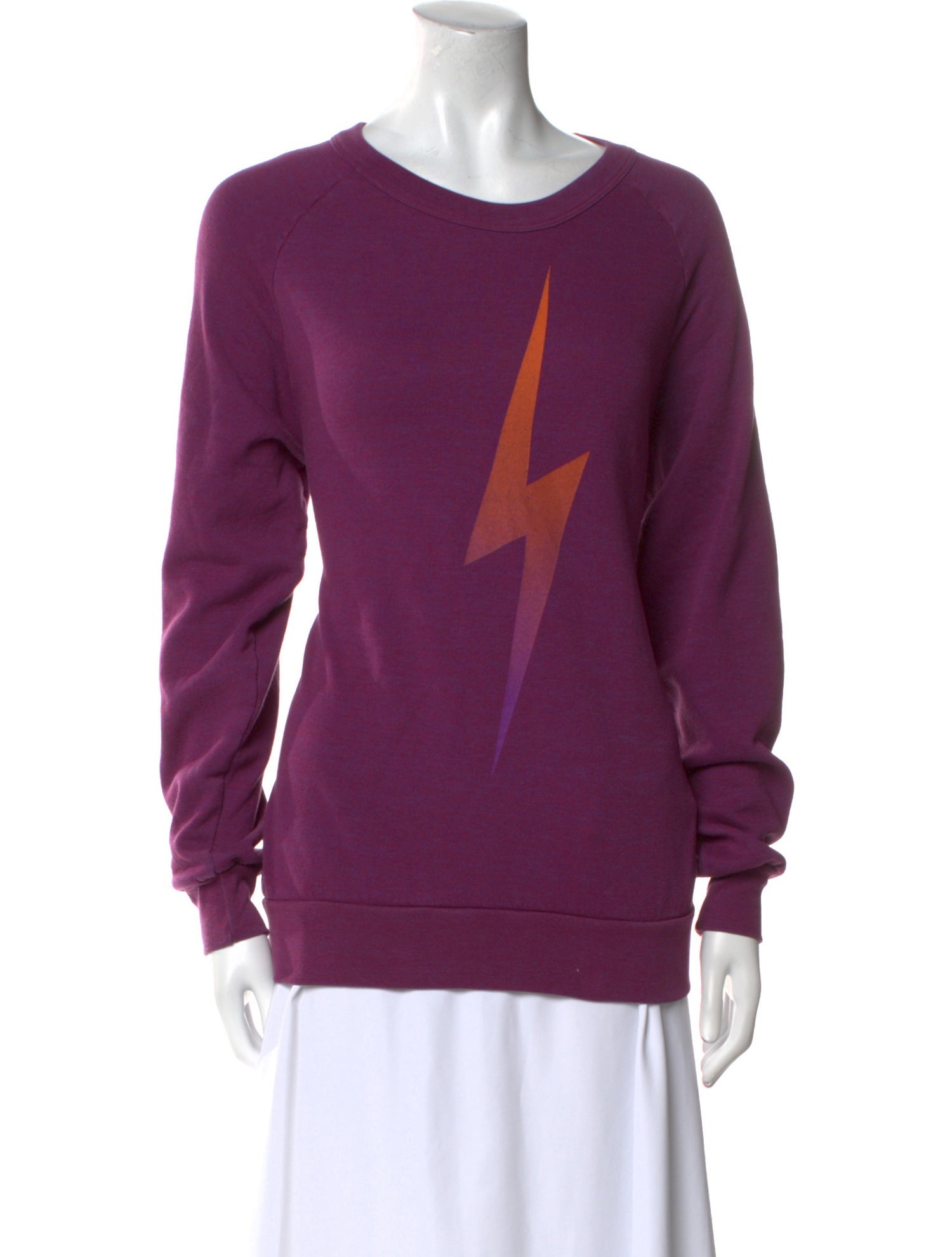 Aviator Nation Graphic Print Scoop Neck Sweater