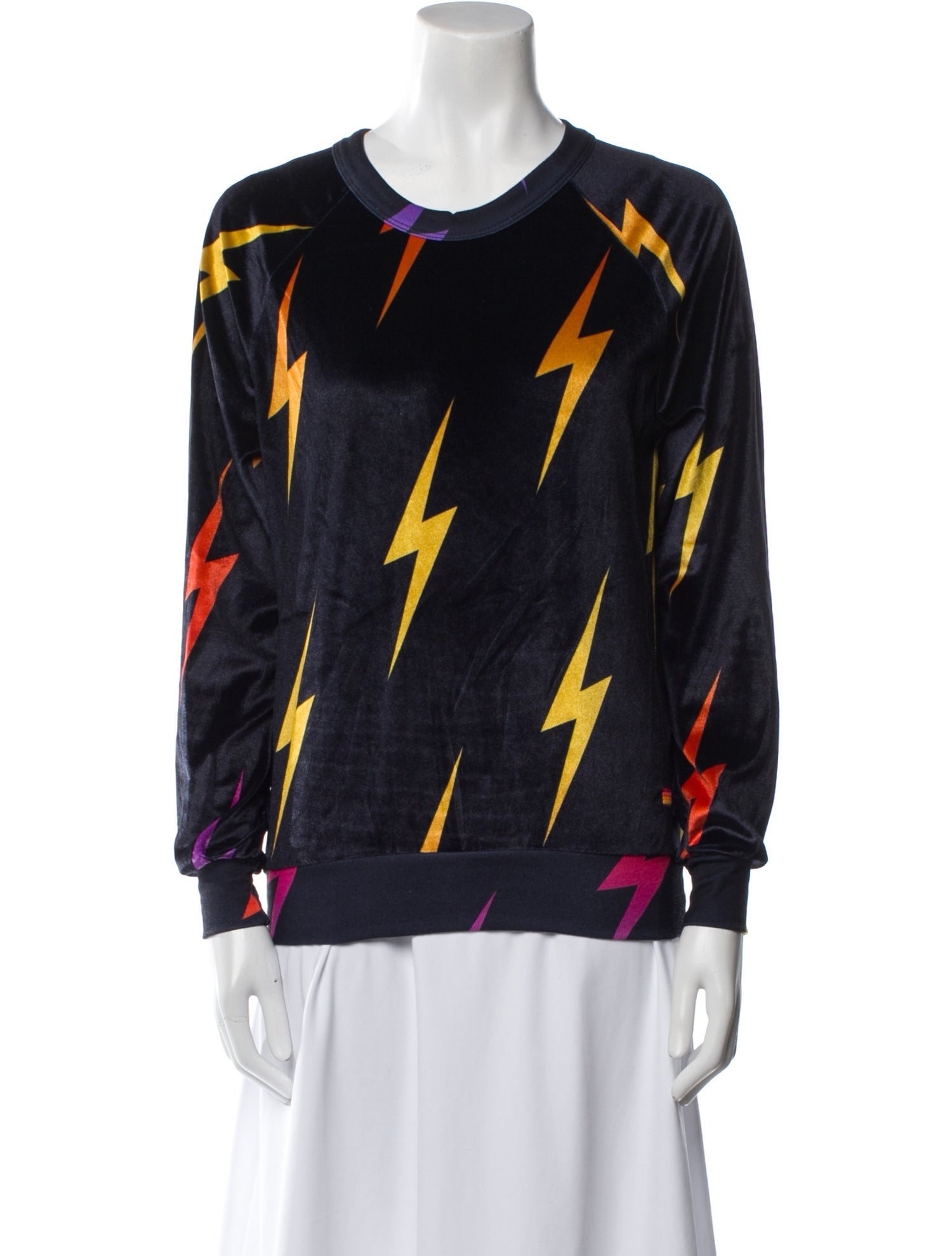 Aviator Nation Printed Crew Neck Sweatshirt