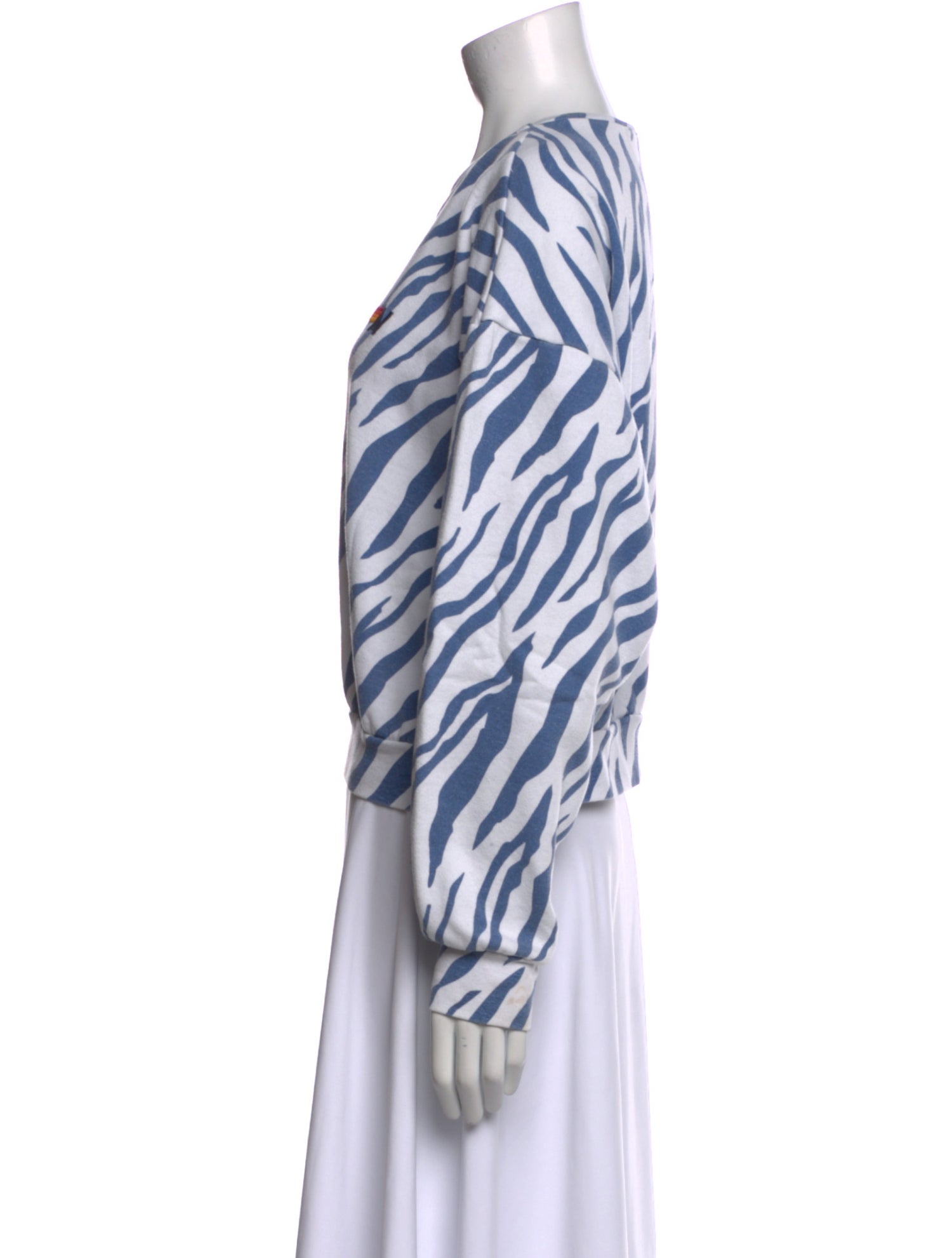 Aviator Nation Animal Print Crew Neck Sweatshirt