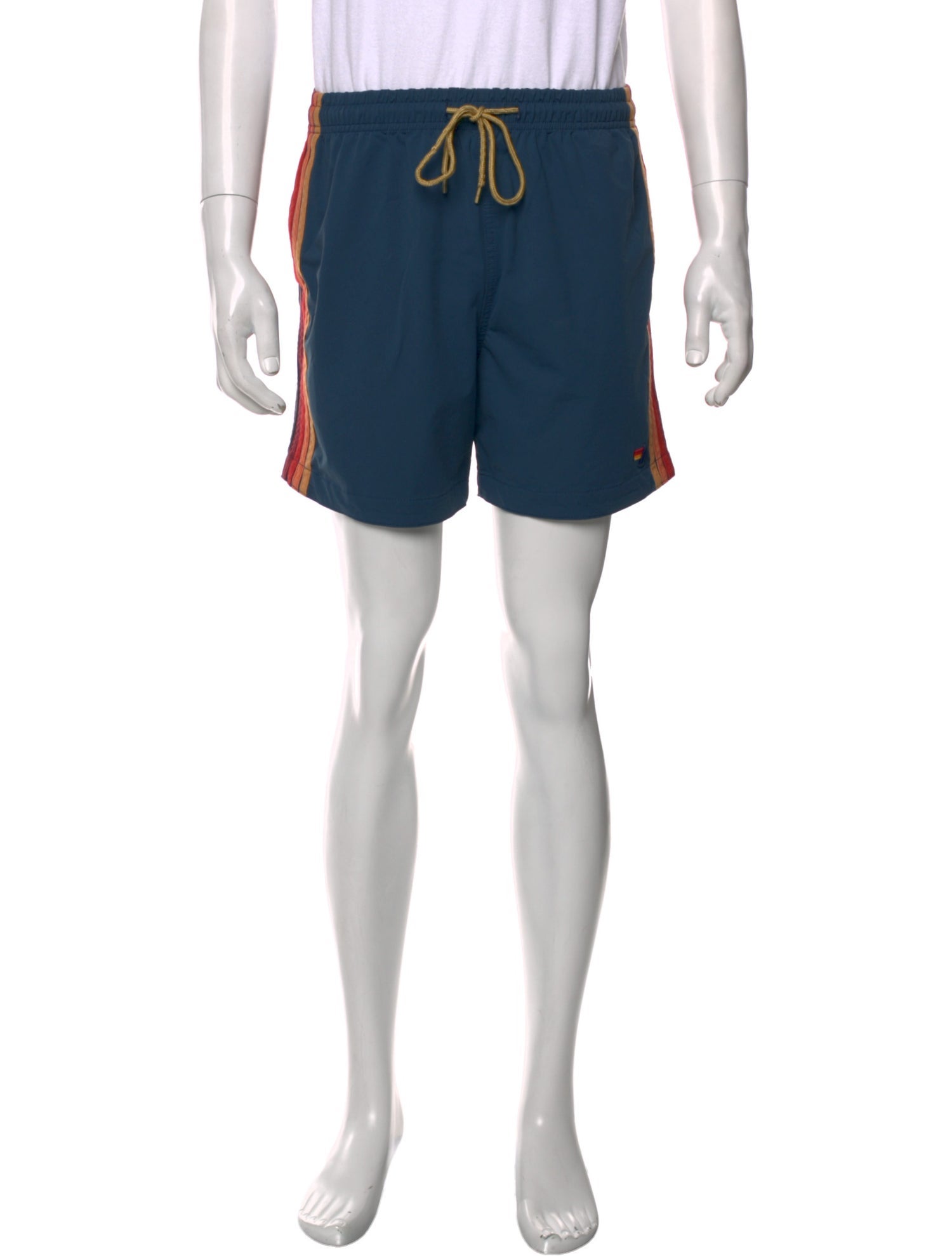 Aviator Nation Striped Swim Trunks