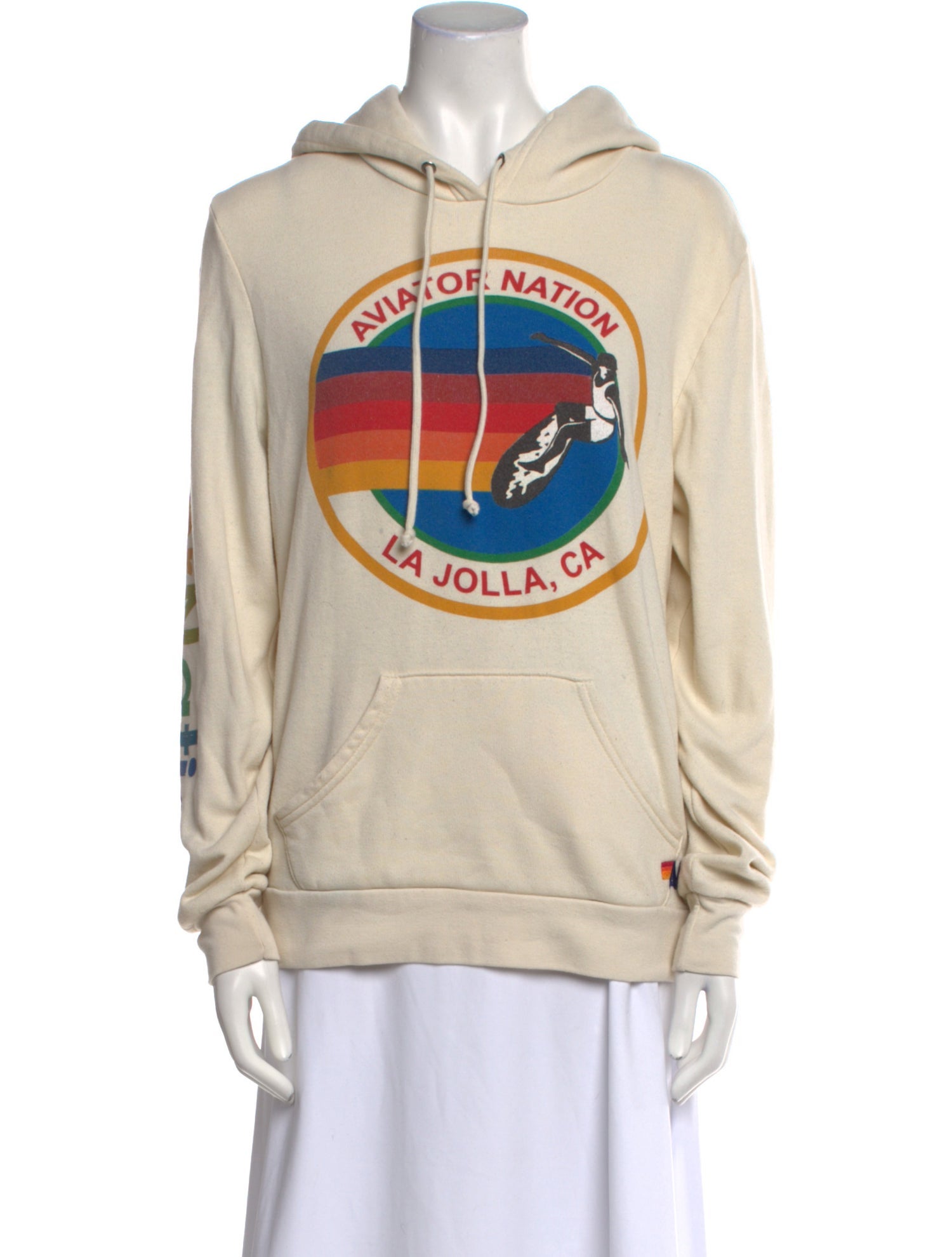 Aviator Nation Graphic Print Crew Neck Sweater