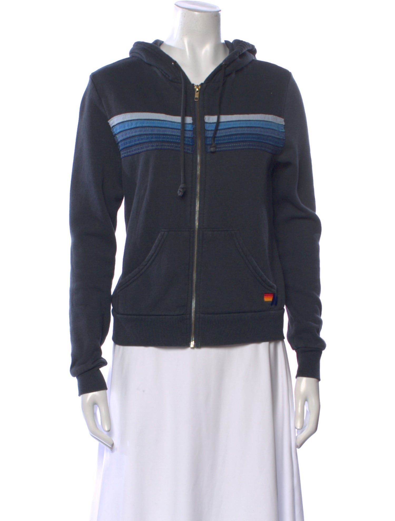 Aviator Nation Striped Crew Neck Sweater