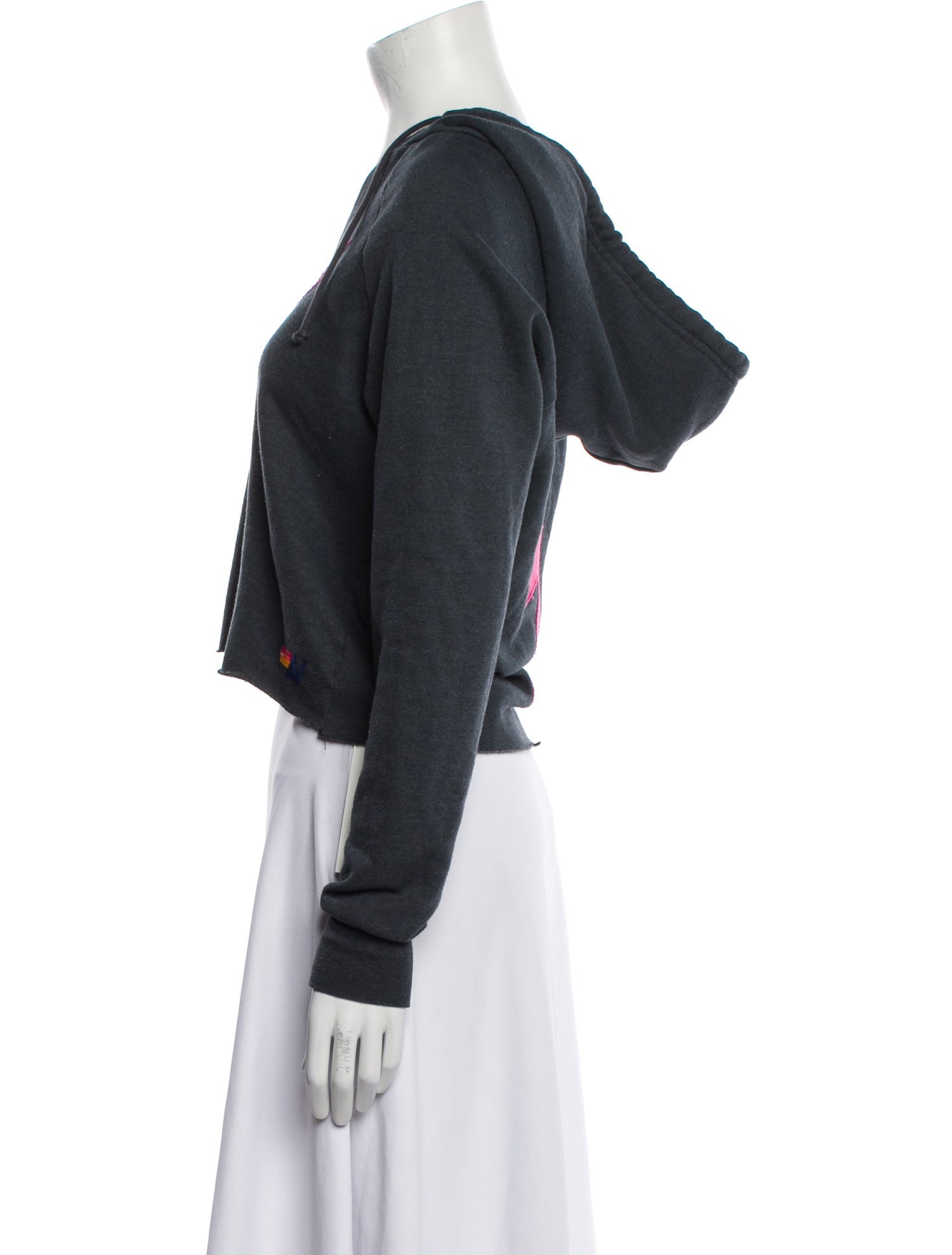 Aviator Nation V-Neck Long Sleeve Crop Top