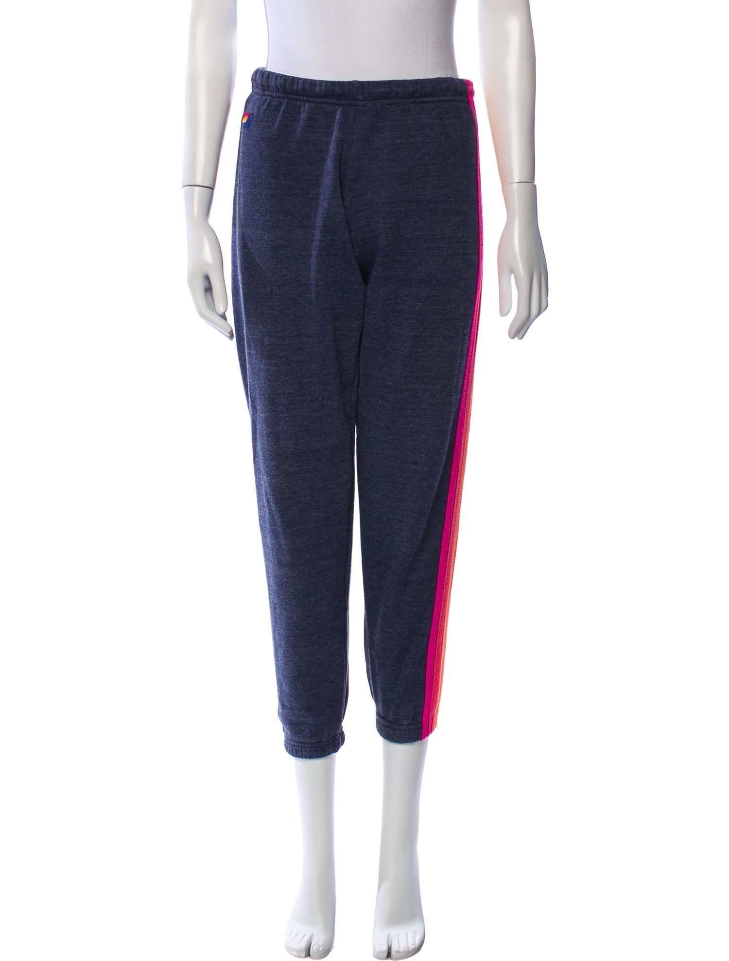 Aviator Nation Striped Embroidered Accent Sweatpants
