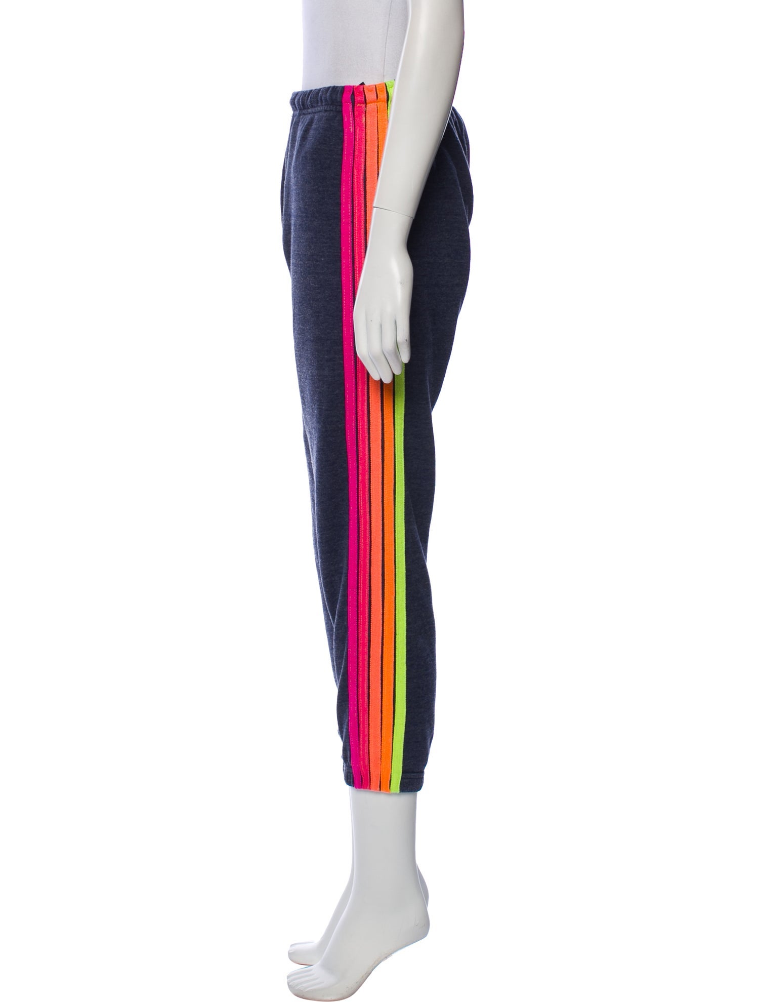 Aviator Nation Striped Embroidered Accent Sweatpants