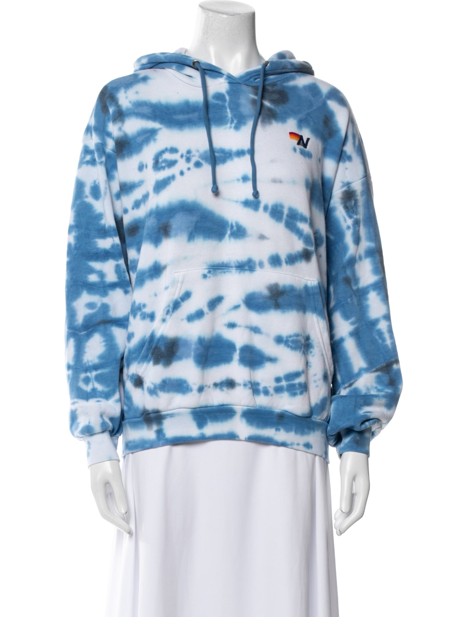 Aviator Nation Tie-Dye Print V-Neck Sweatshirt