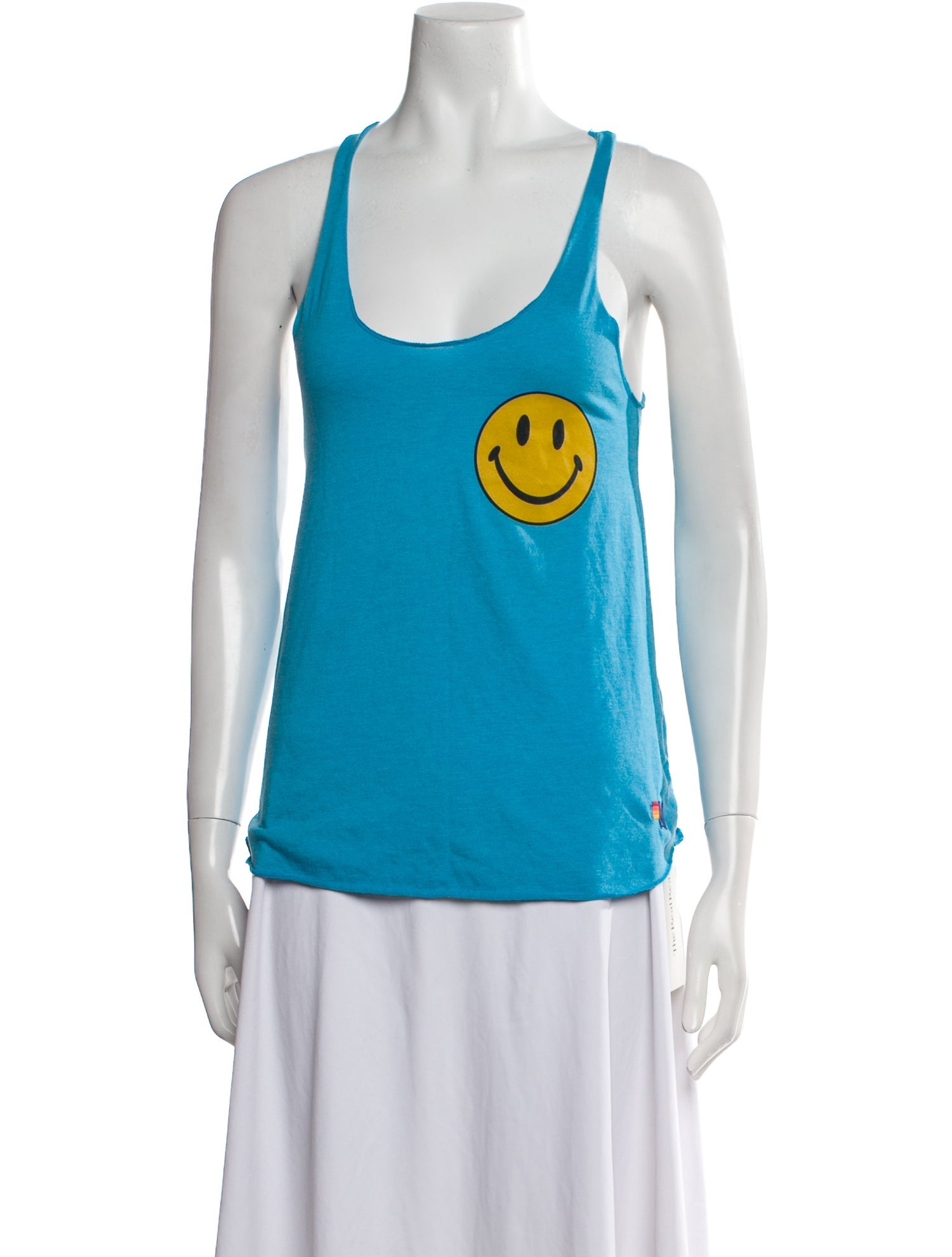 Aviator Nation Graphic Print Scoop Neck Top