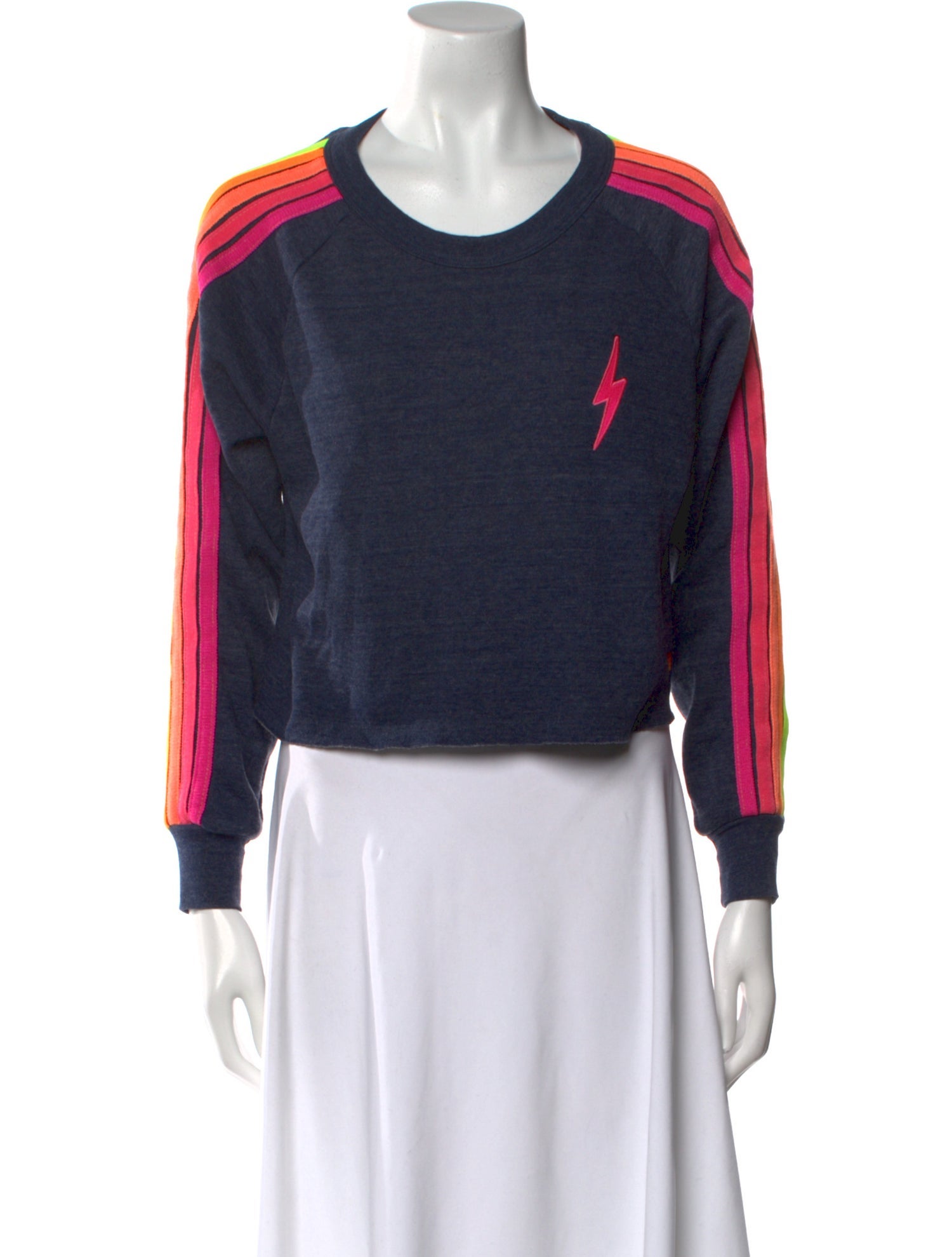 Aviator Nation Graphic Print Scoop Neck Sweater