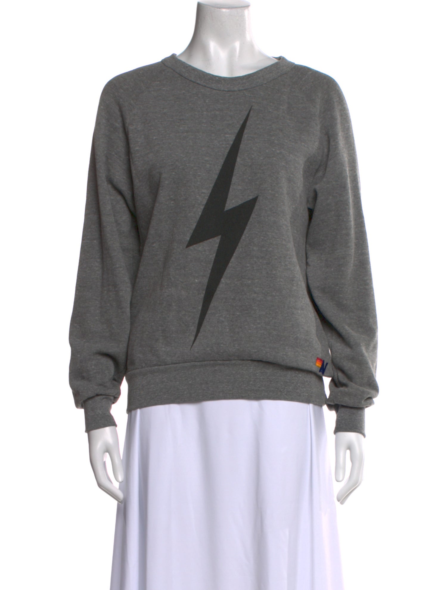 Aviator Nation Graphic Print Crew Neck Sweater