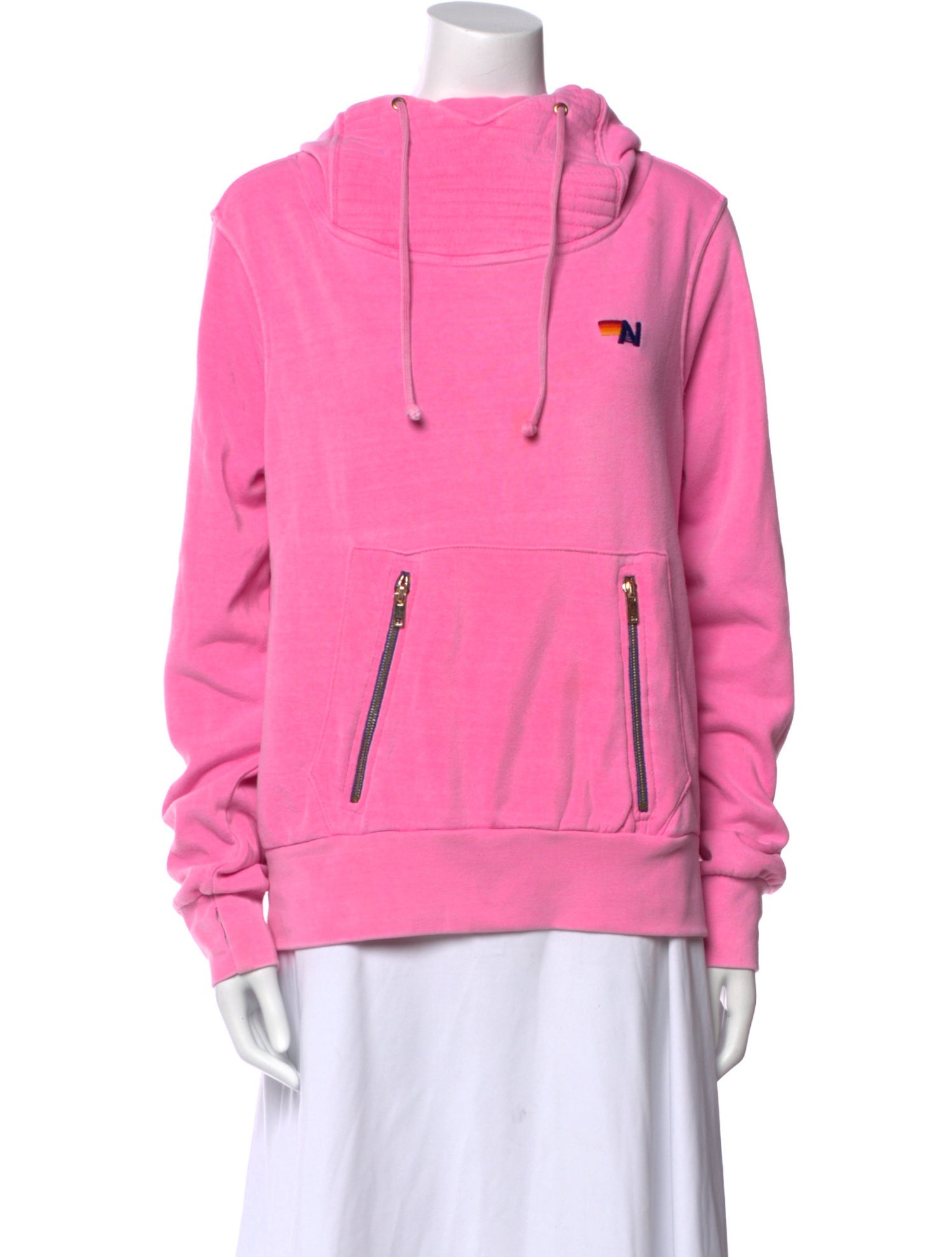 Aviator Nation Mock Neck Long Sleeve Sweatshirt