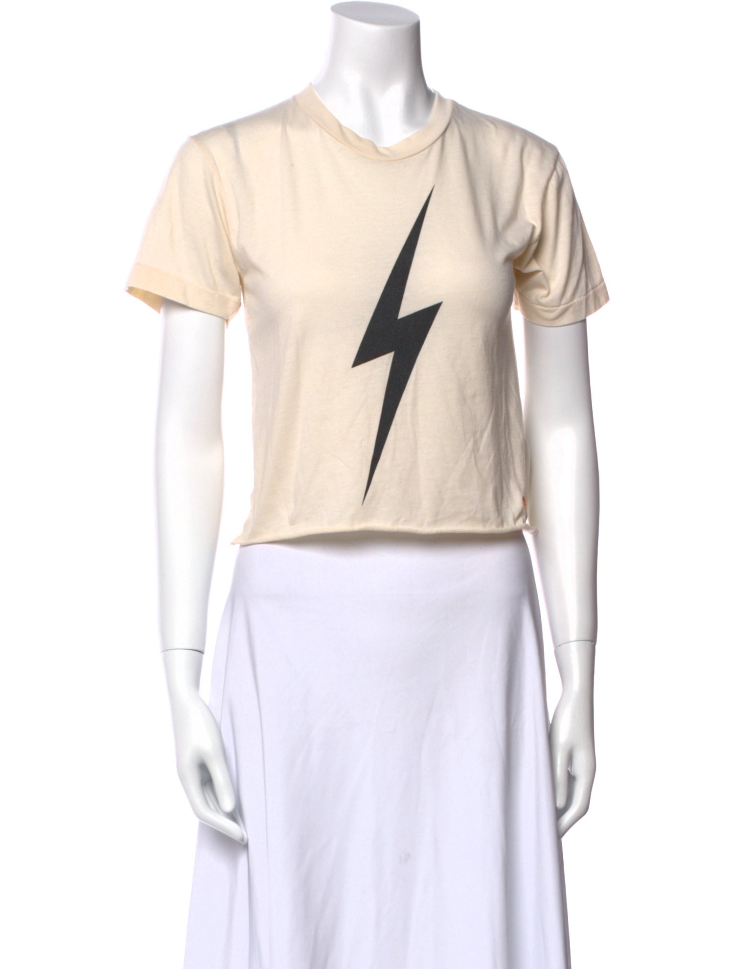 Aviator Nation Crew Neck Short Sleeve Crop Top