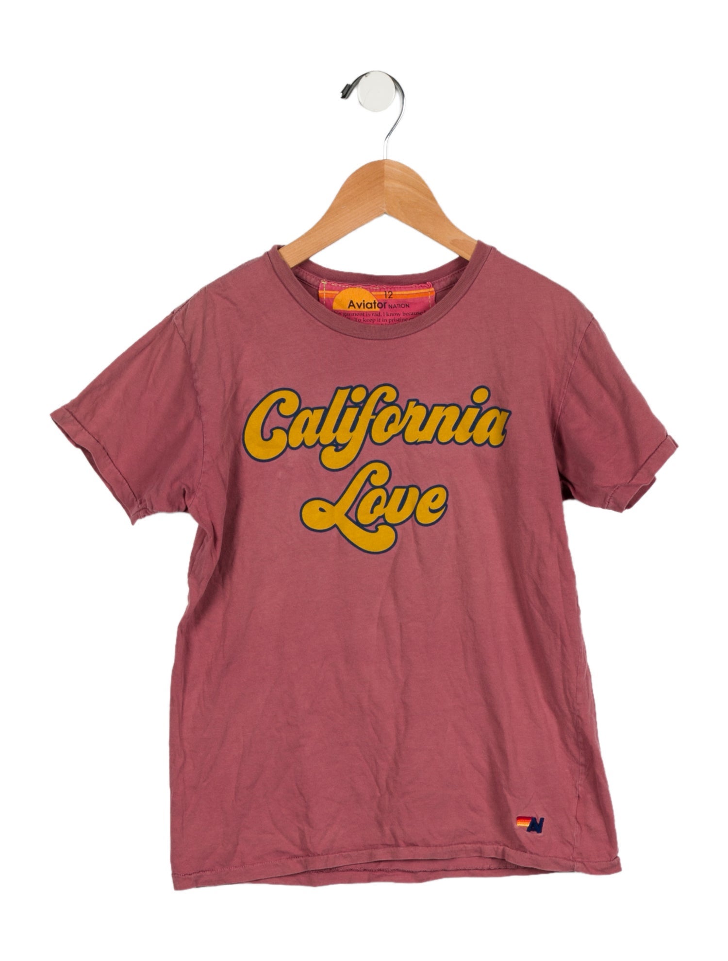 Aviator Nation Girls' Graphic Printed Short Sleeve T-Shirt