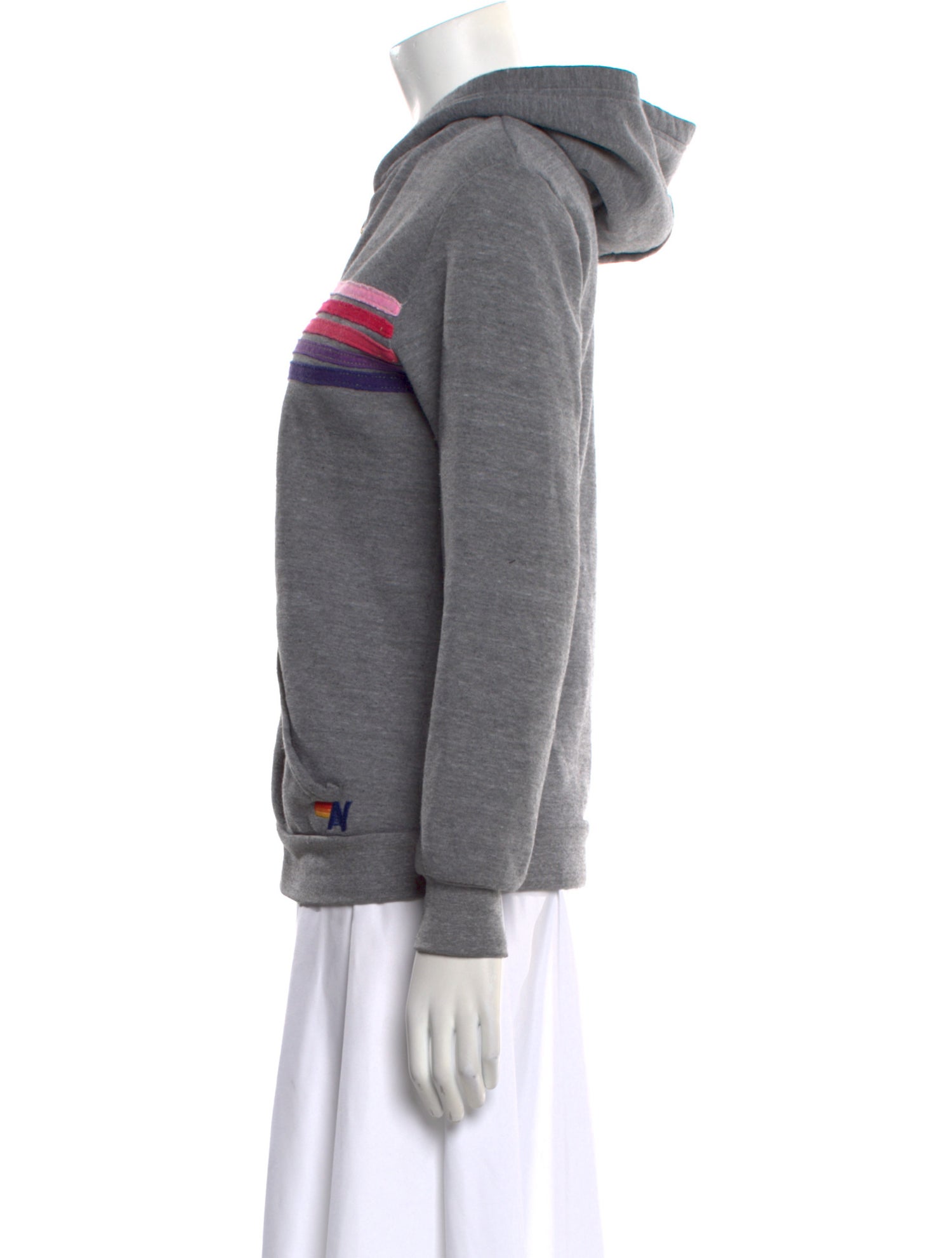 Aviator Nation Striped Crew Neck Sweatshirt