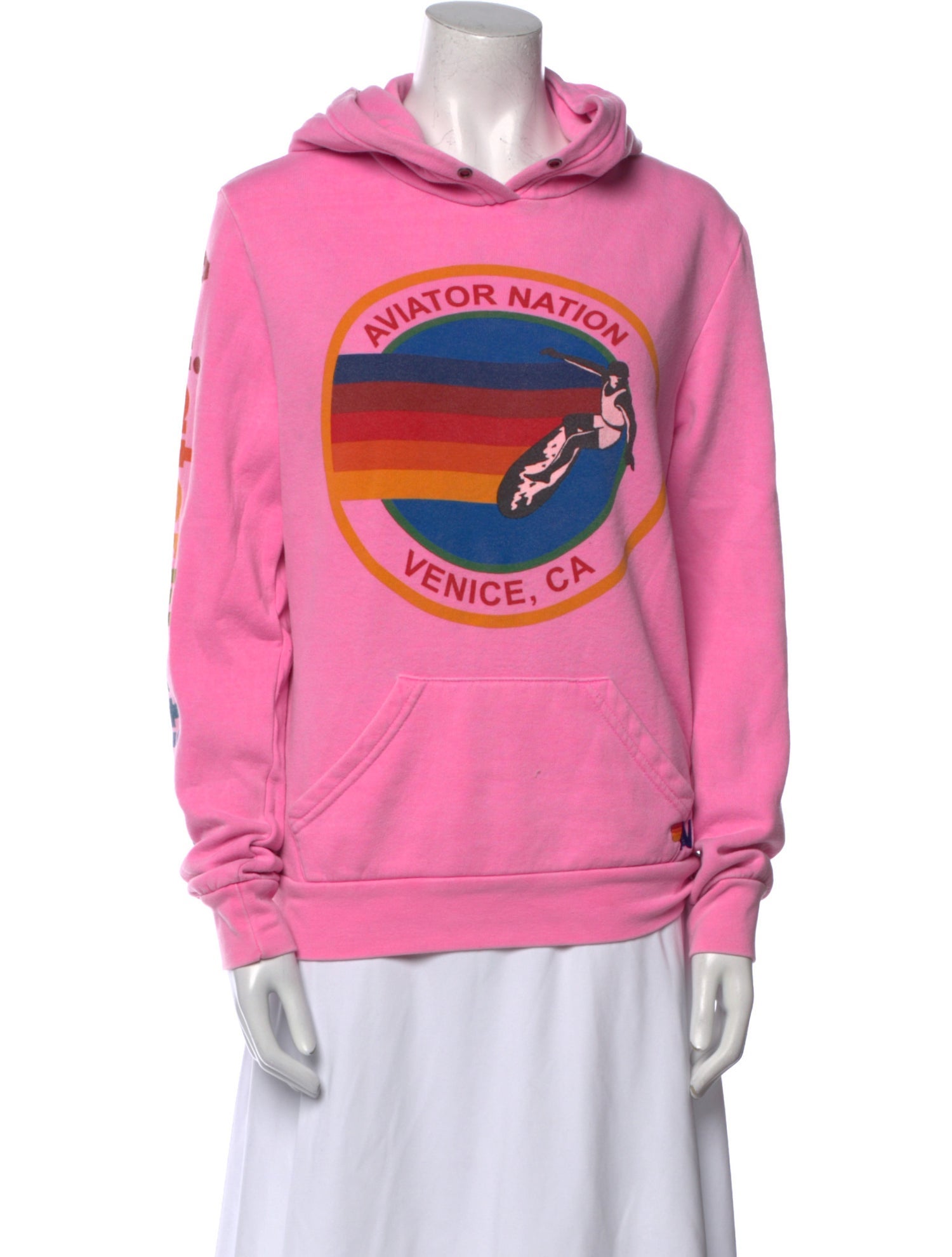 Aviator Nation Graphic Print Crew Neck Sweatshirt