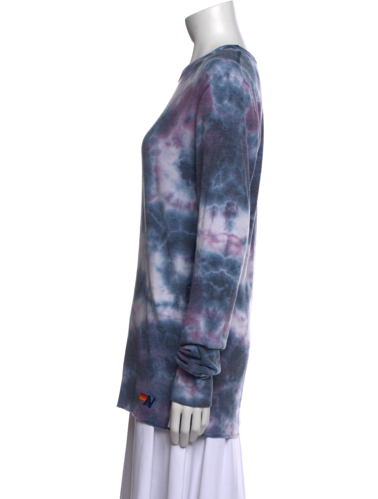 Aviator Nation Tie-Dye Print Crew Neck Sweatshirt