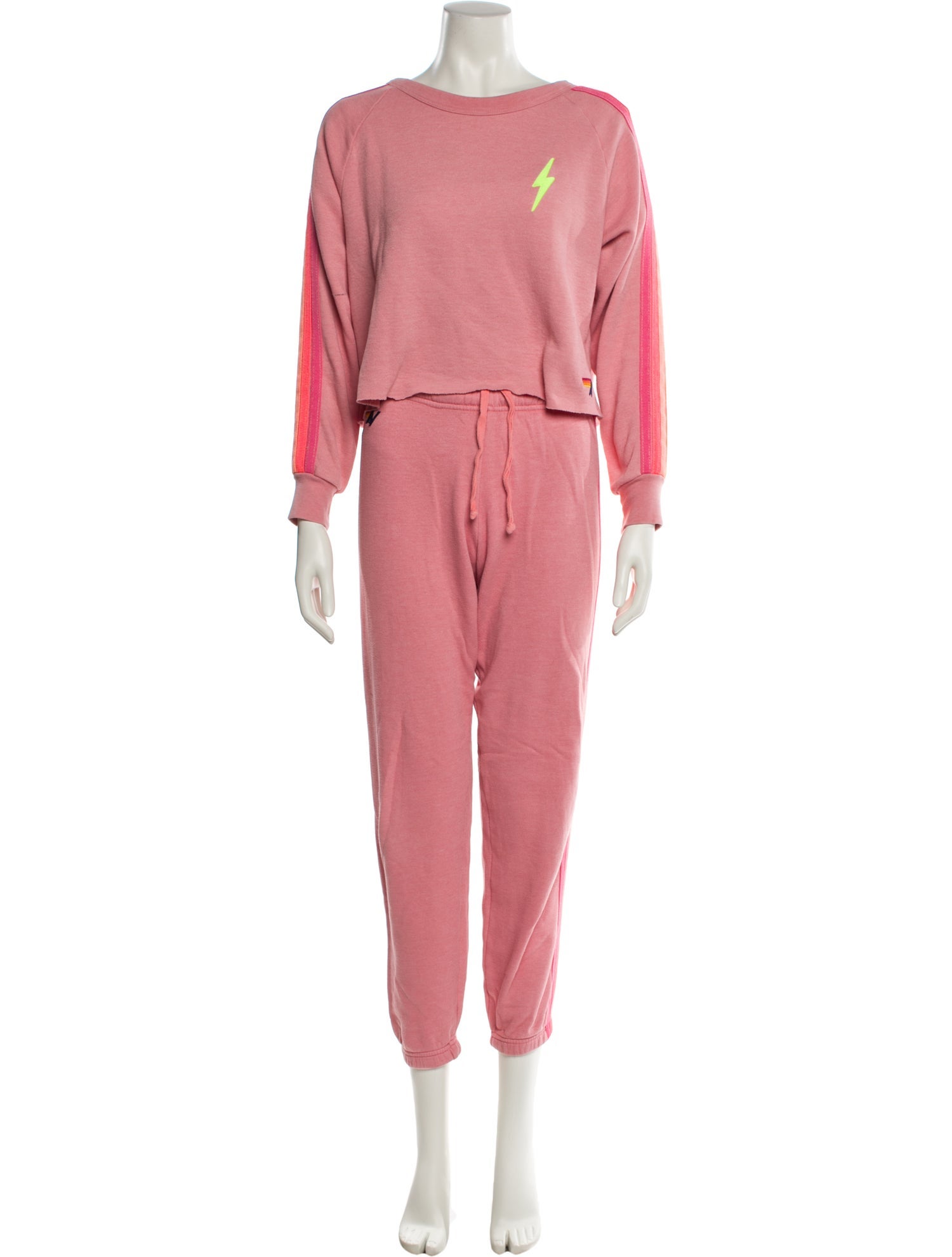 Aviator Nation Graphic Print Embroidered Accent Pant Set