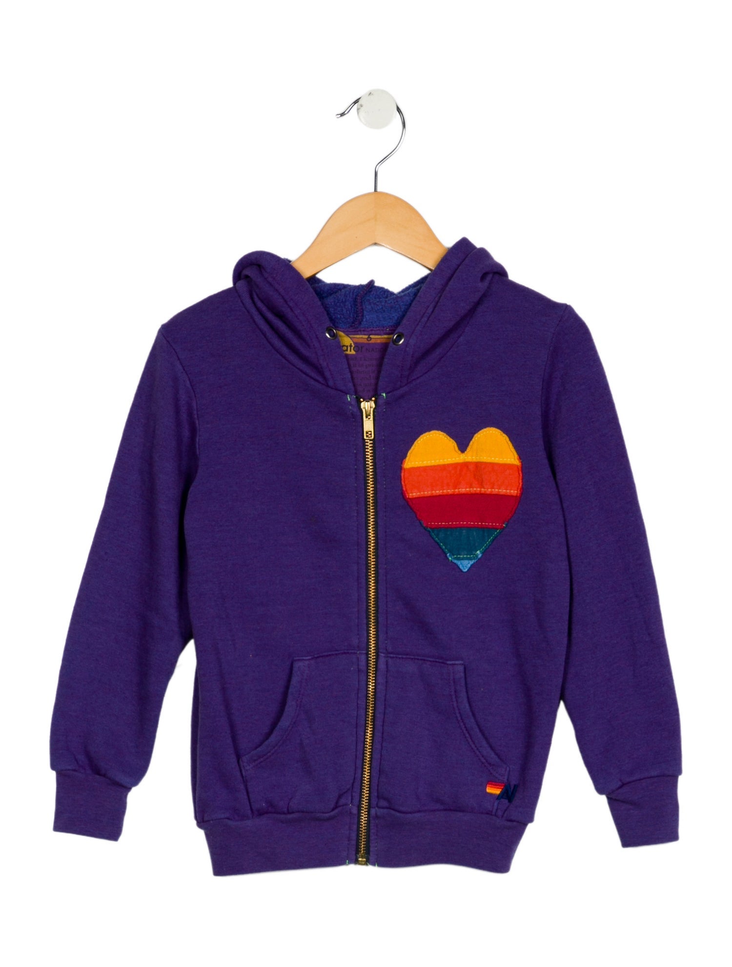 Aviator Nation Girls' Patchwork Zip-Up Hoodie