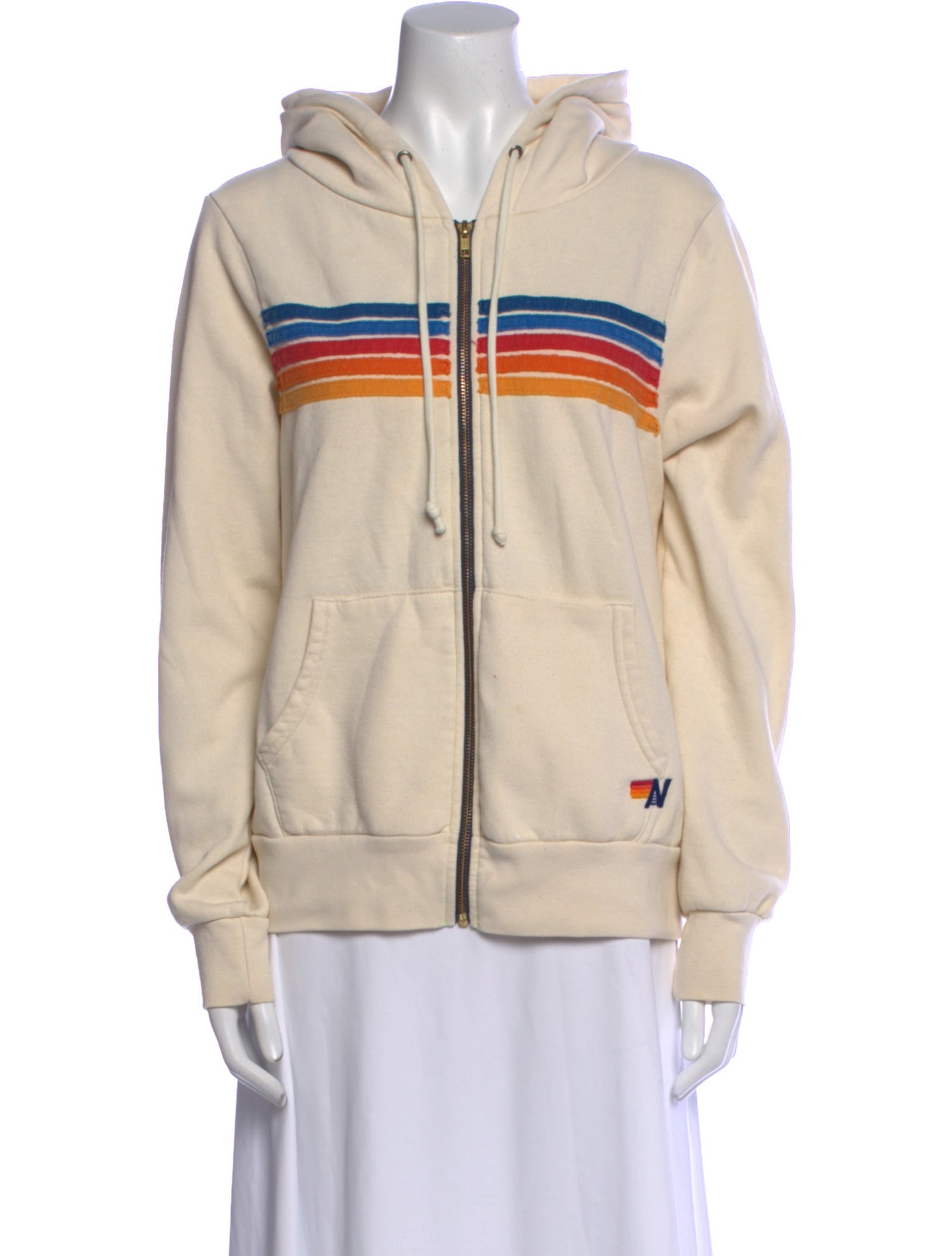 Aviator Nation Striped Crew Neck Sweater