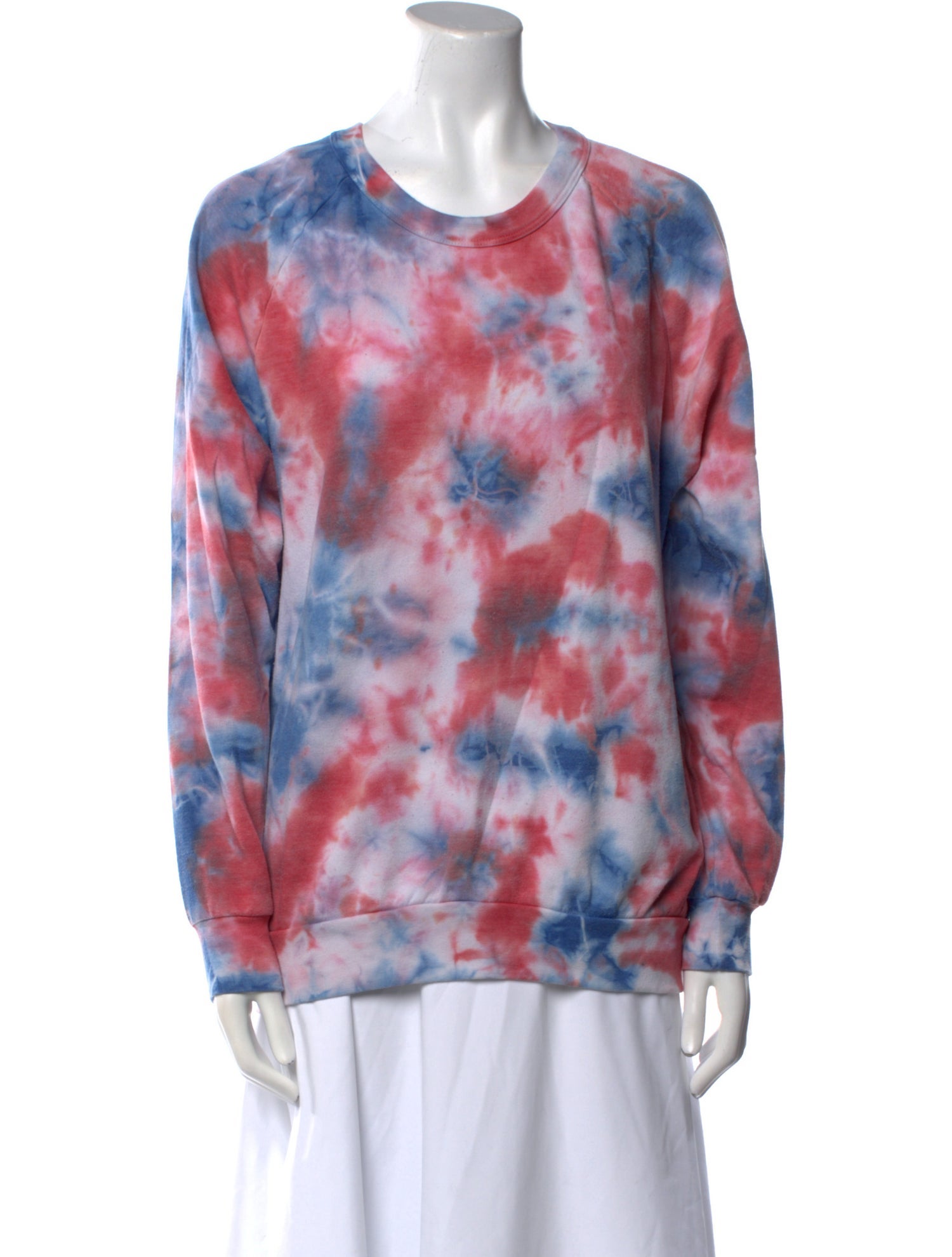 Aviator Nation Tie-Dye Print Scoop Neck Sweatshirt
