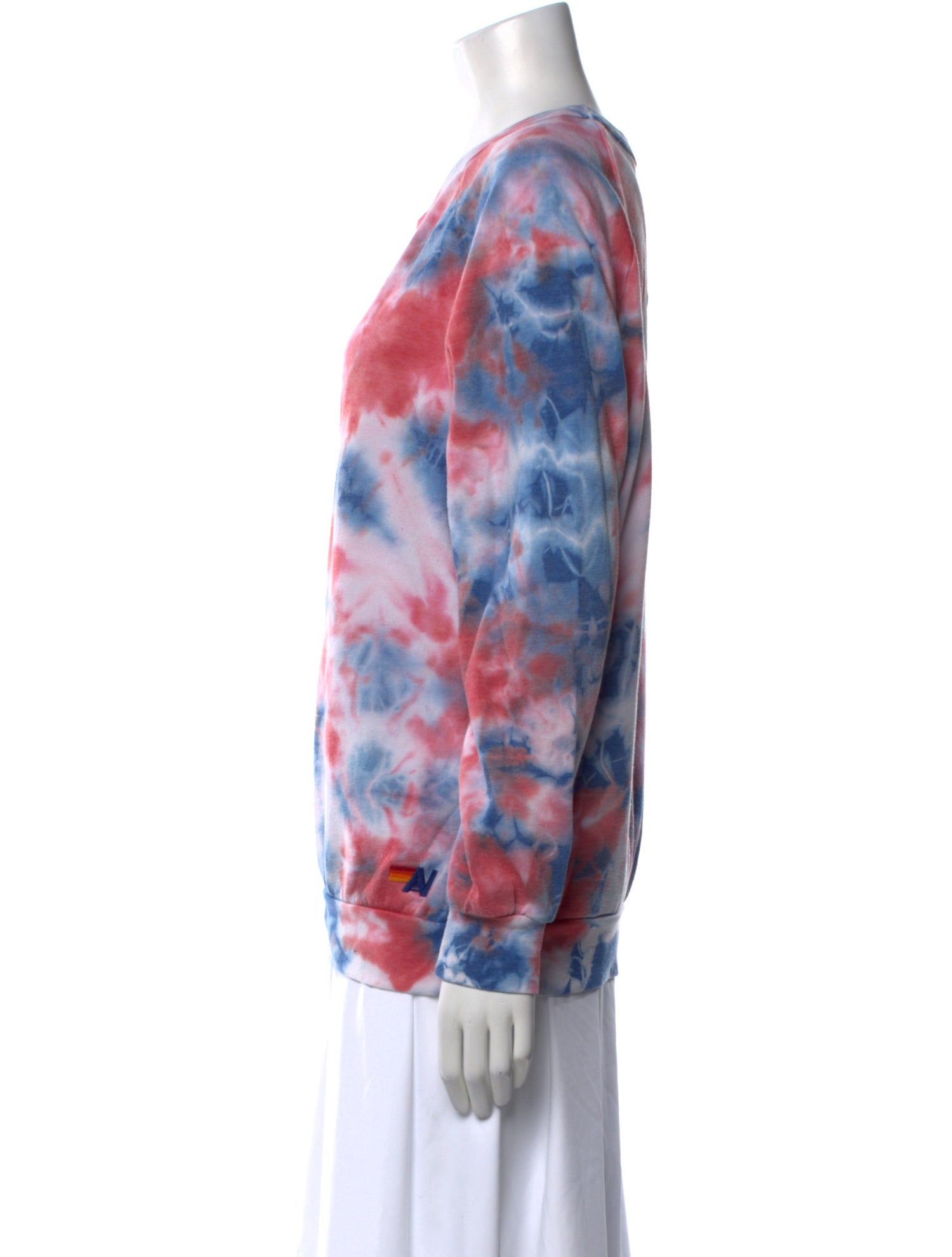 Aviator Nation Tie-Dye Print Scoop Neck Sweatshirt