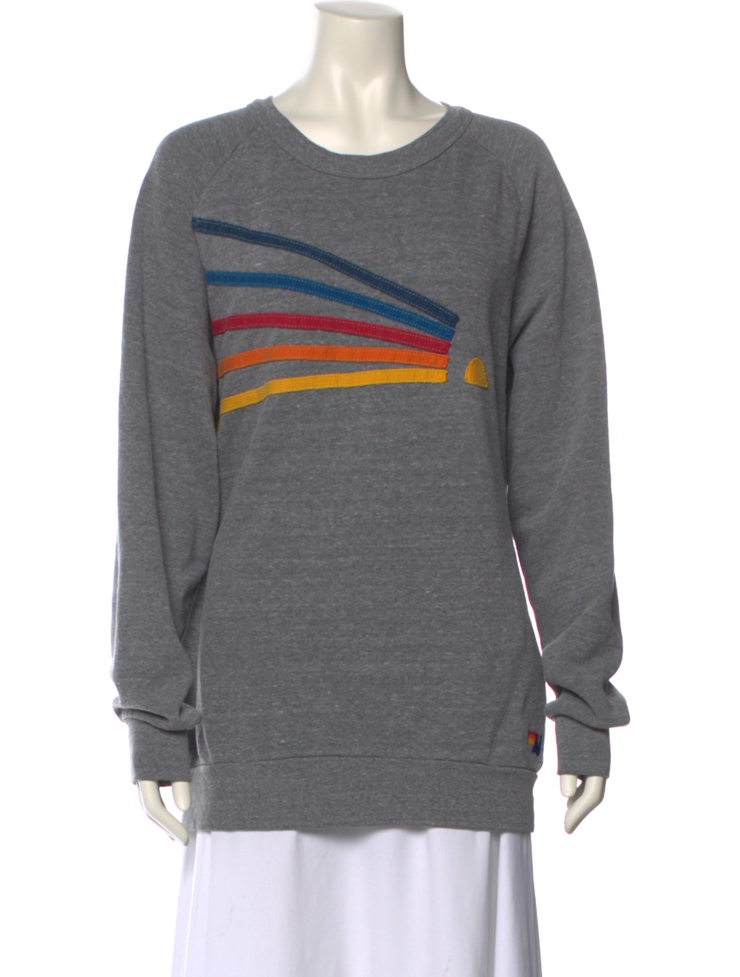 Aviator Nation Graphic Print Scoop Neck Sweatshirt