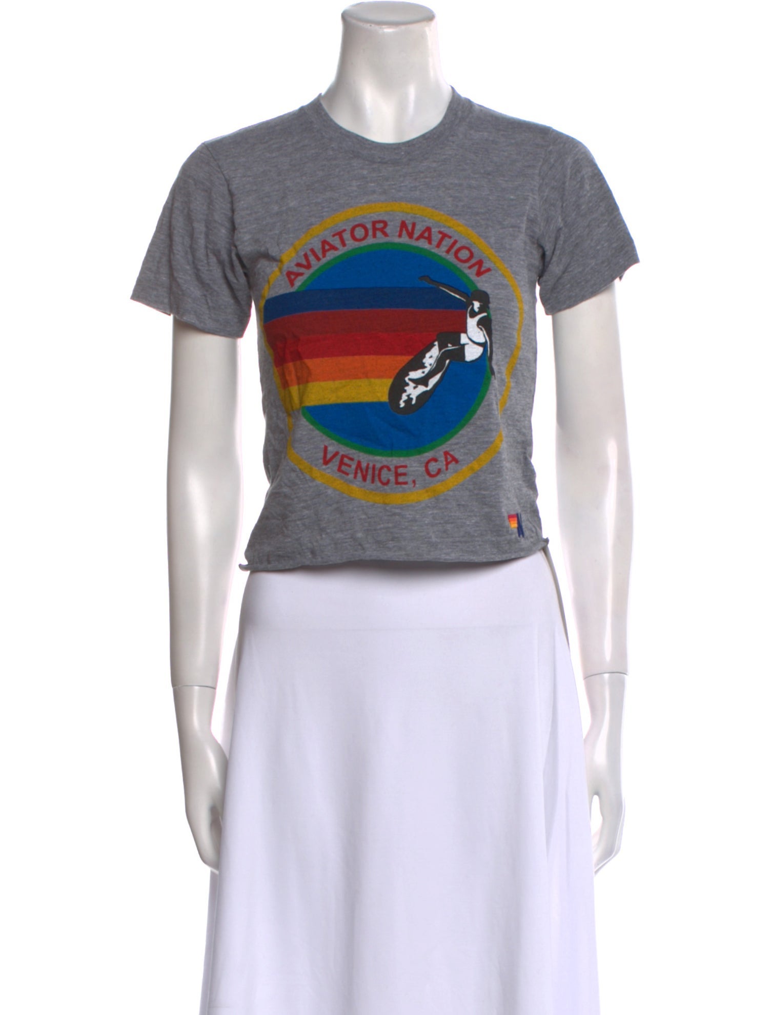 Aviator Nation Graphic Print Crew Neck T-Shirt