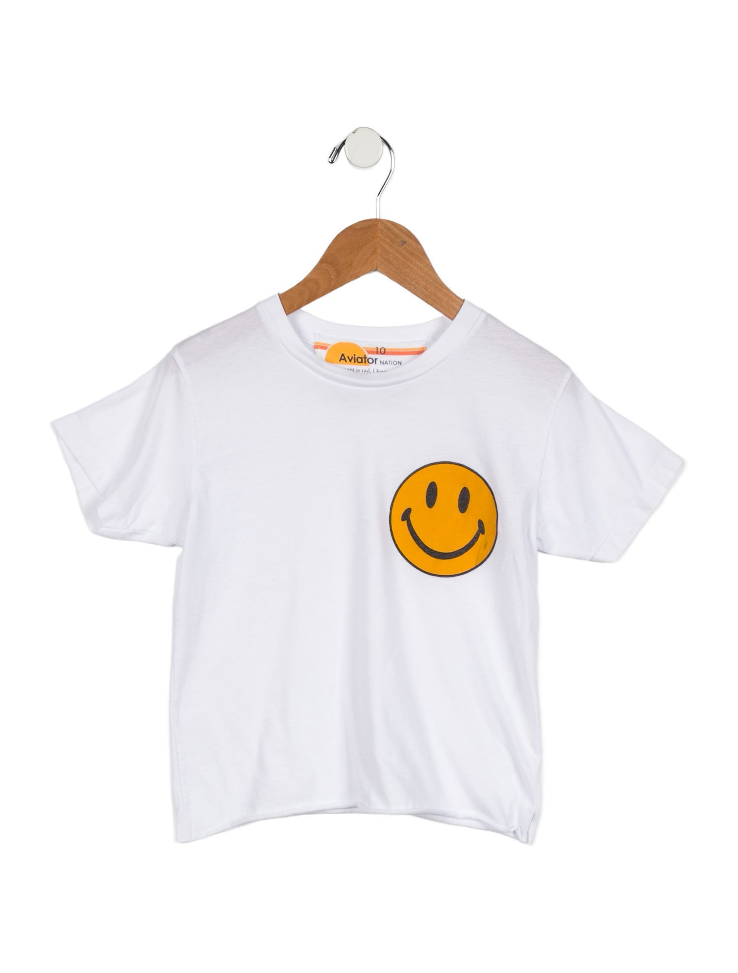 Aviator Nation Girls' Smiley Graphic T-Shirt