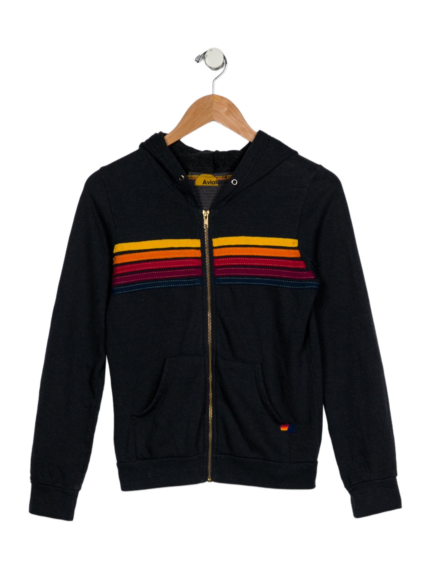 Aviator Nation Boys' Embroidered Long Sleeve Hoodie