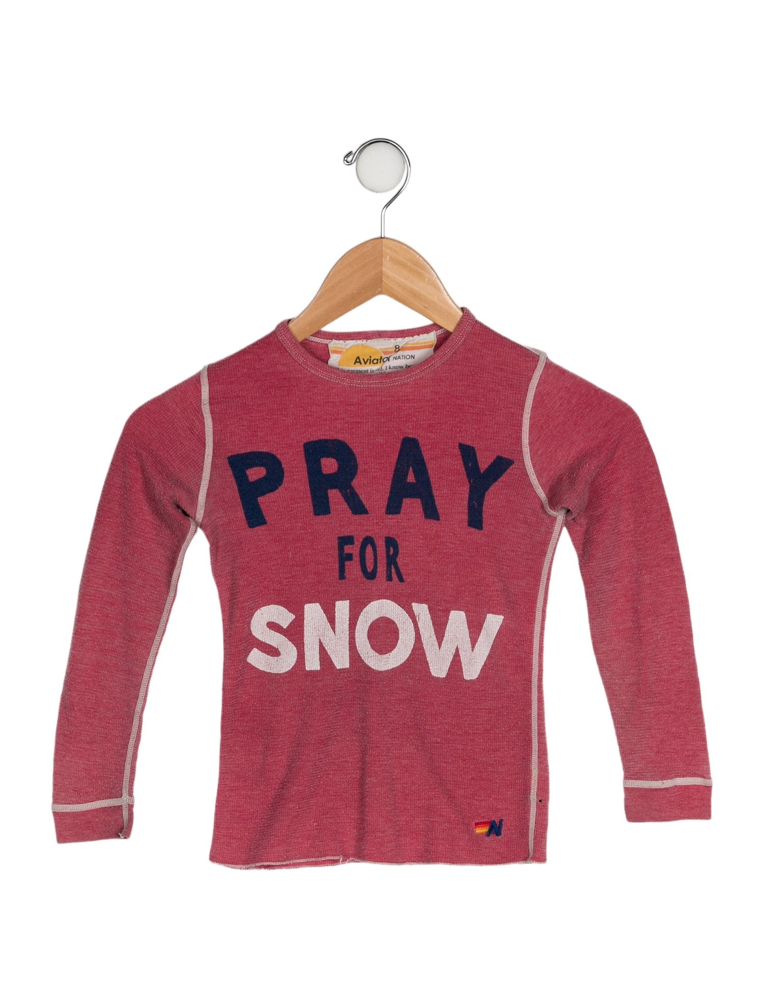 Aviator Nation Long Sleeve Waffle Knit T Shirt