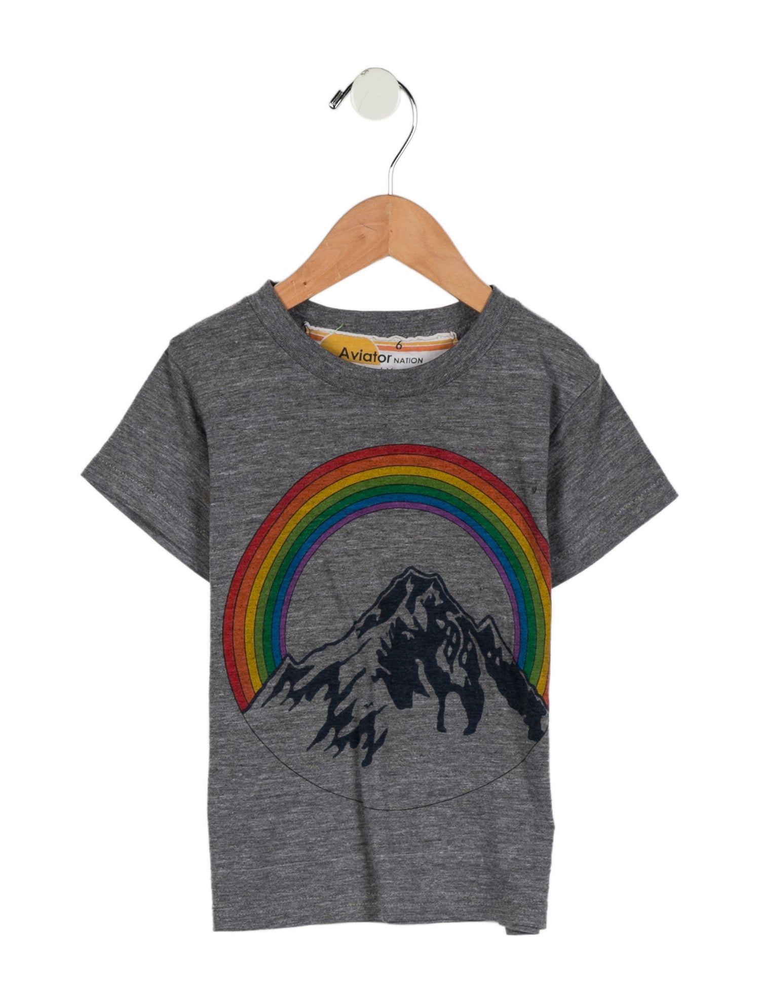 Aviator Nation Girls' Rainbow Mountain Graphic T-Shirt