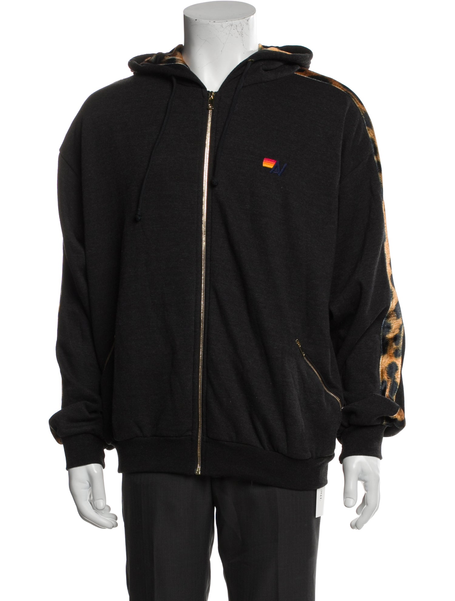 Aviator Nation Graphic Print Turtleneck Cardigan