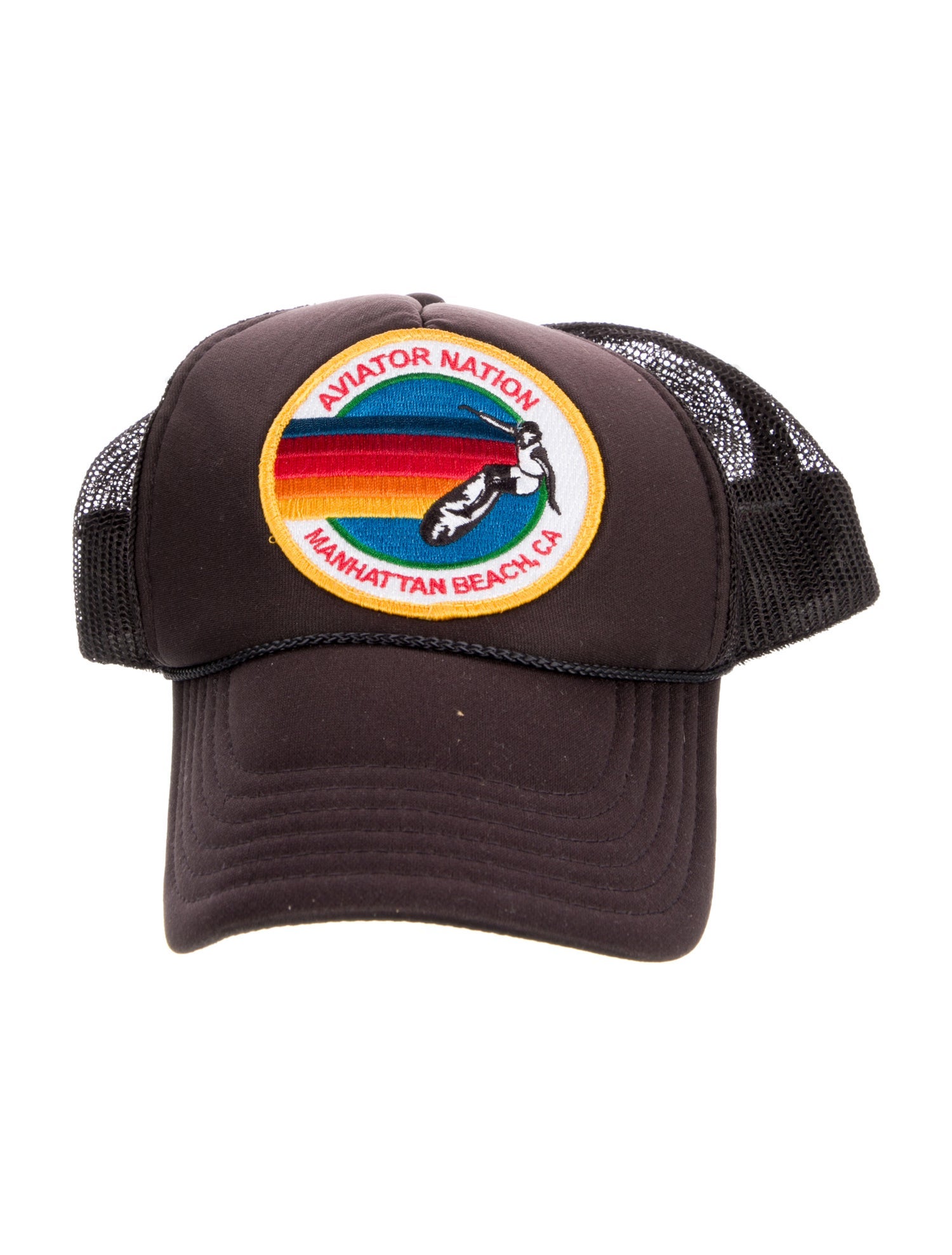 Aviator Nation Synthetic-Blend Embroidered Mesh Accent Trucker Cap