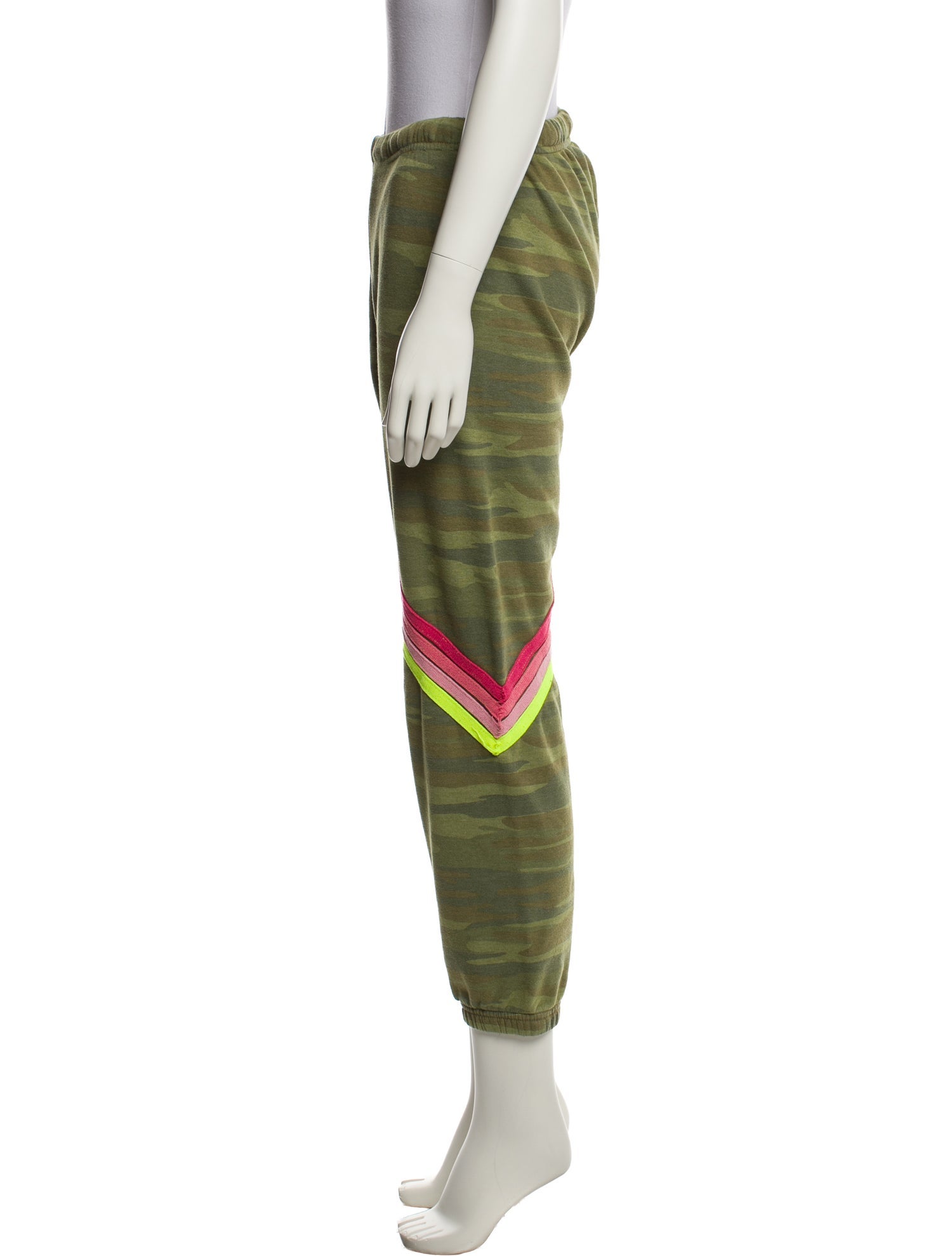 Aviator Nation Camouflage Print Embroidered Accent Sweatpants