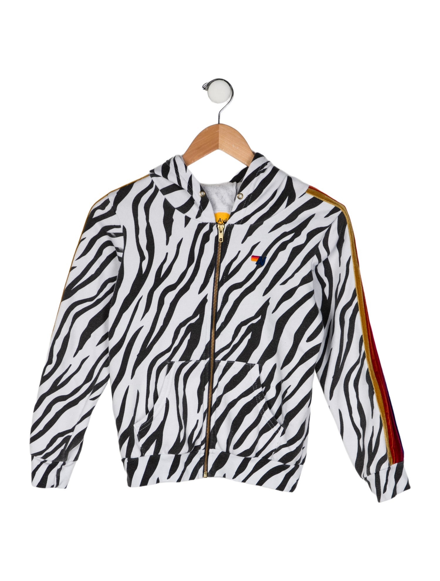 Aviator Nation Animal Print Hooded Sweatshirt