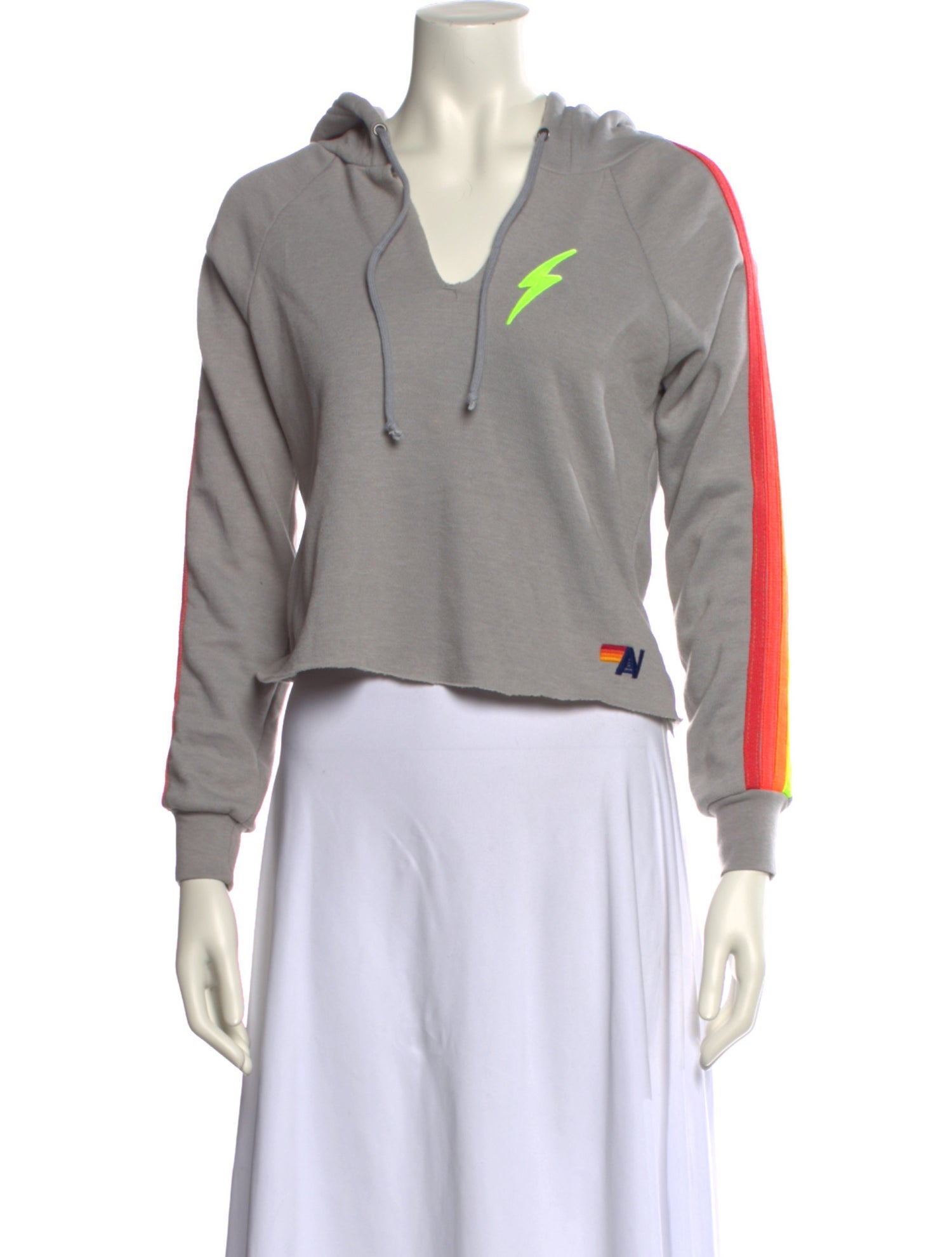 Aviator Nation Graphic Print V-Neck Sweatshirt