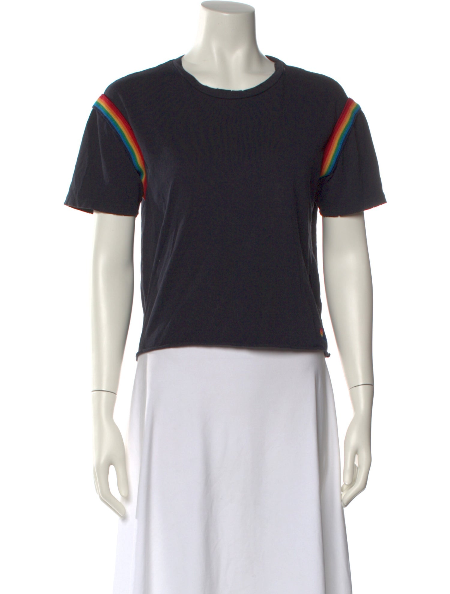 Aviator Nation Colorblock Pattern Crew Neck T-Shirt