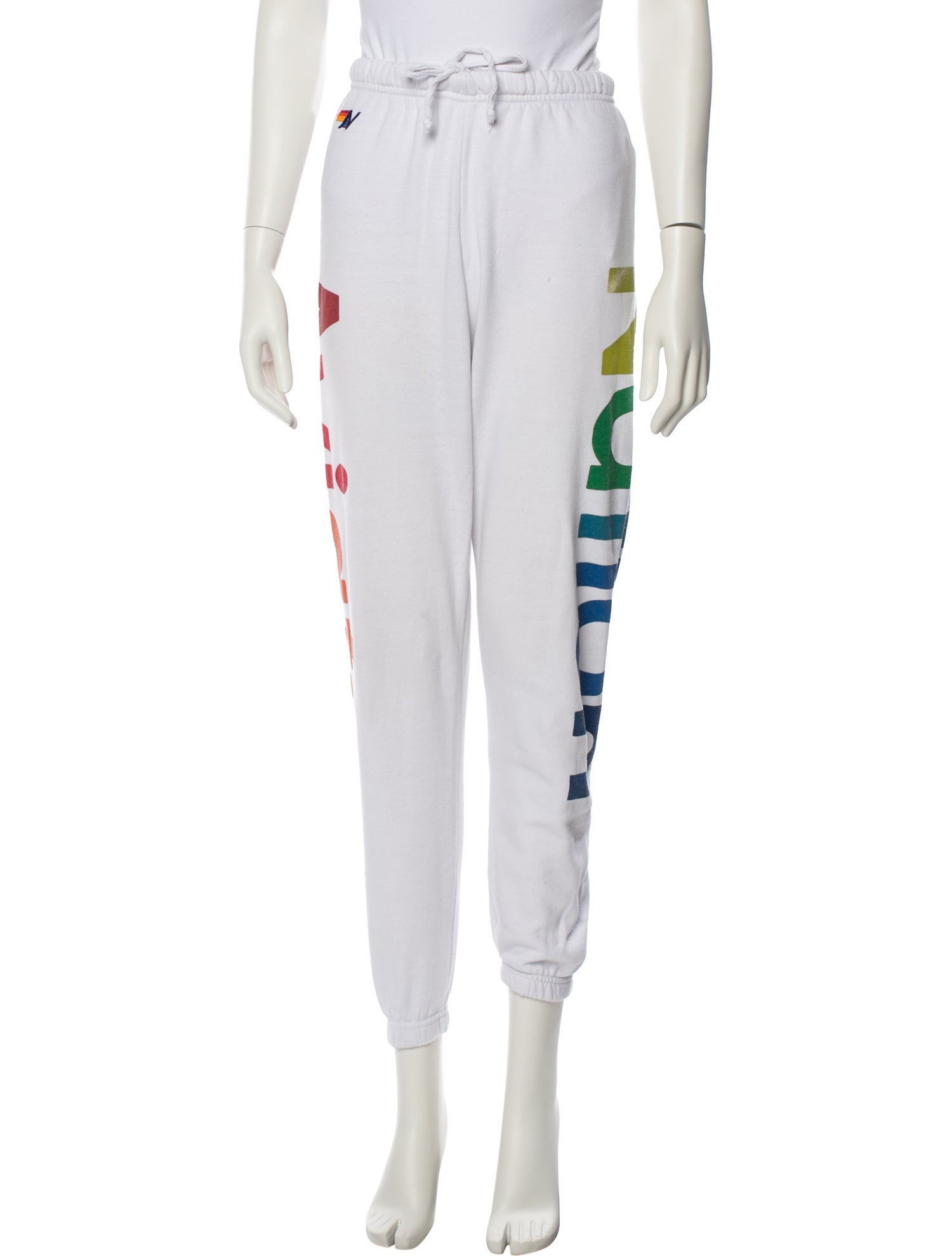 Aviator Nation Graphic Print Embroidered Accent Sweatpants