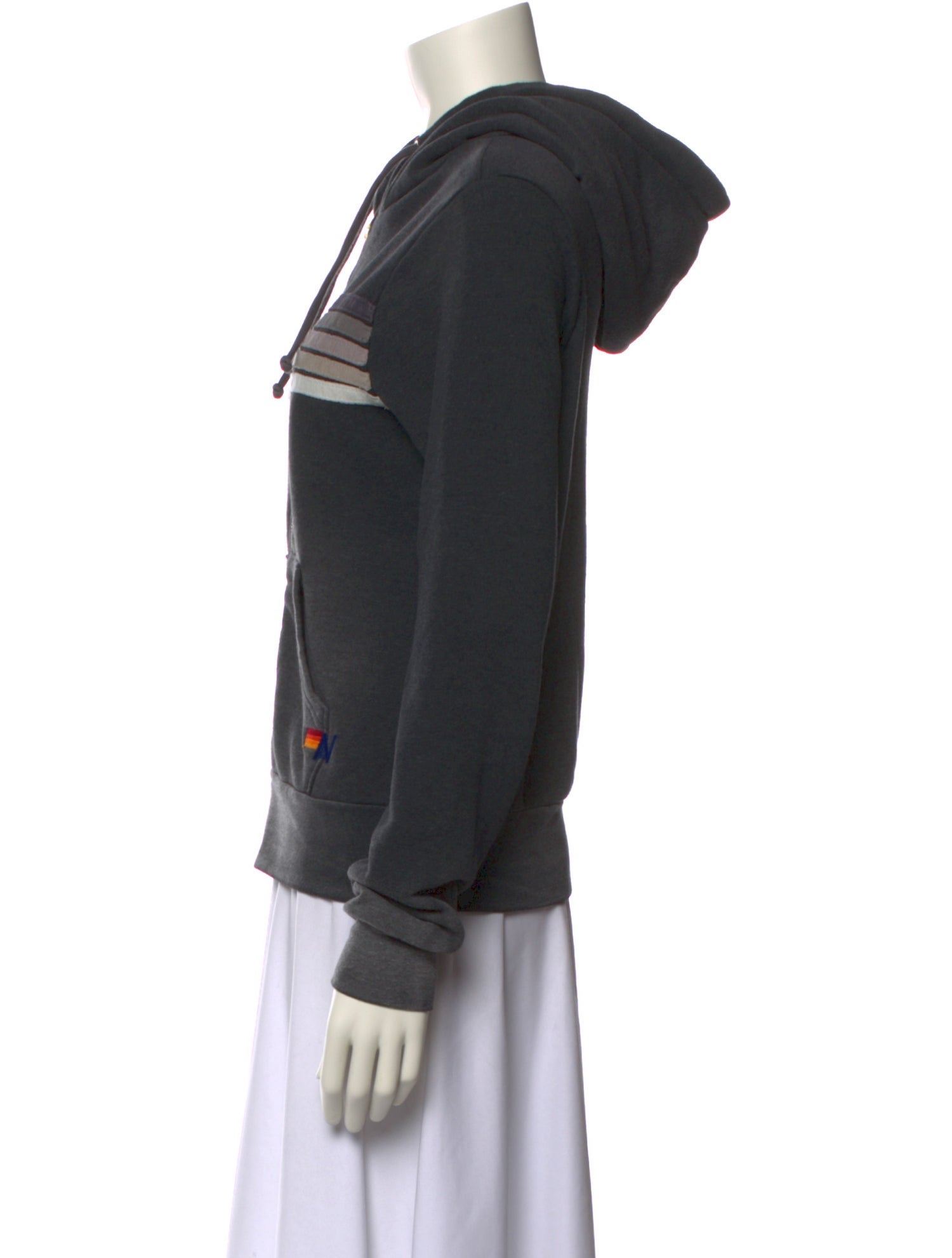 Aviator Nation Striped Mock Neck Sweater