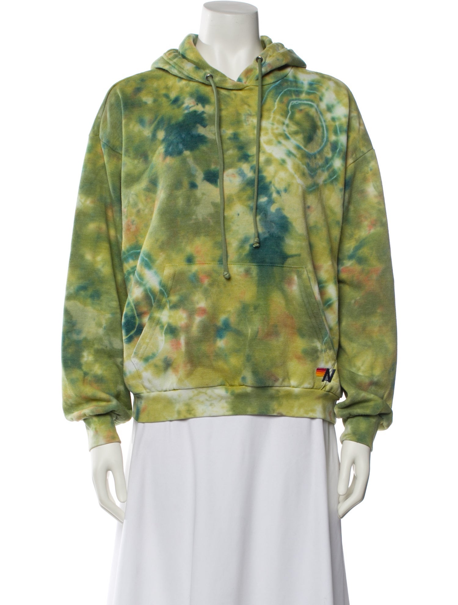 Aviator Nation Tie-Dye Print Cowl Neck Sweatshirt