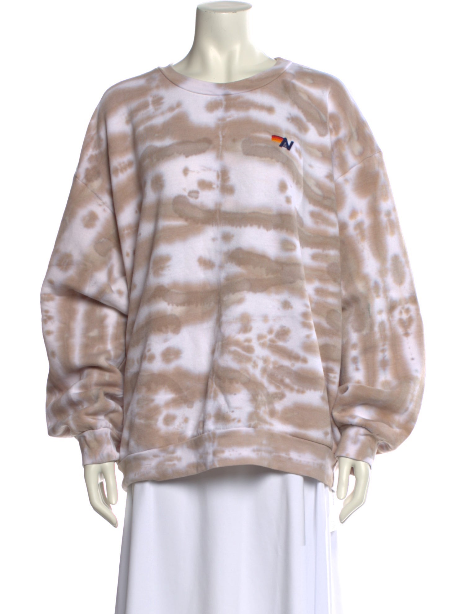 Aviator Nation Tie-Dye Print Scoop Neck Sweatshirt