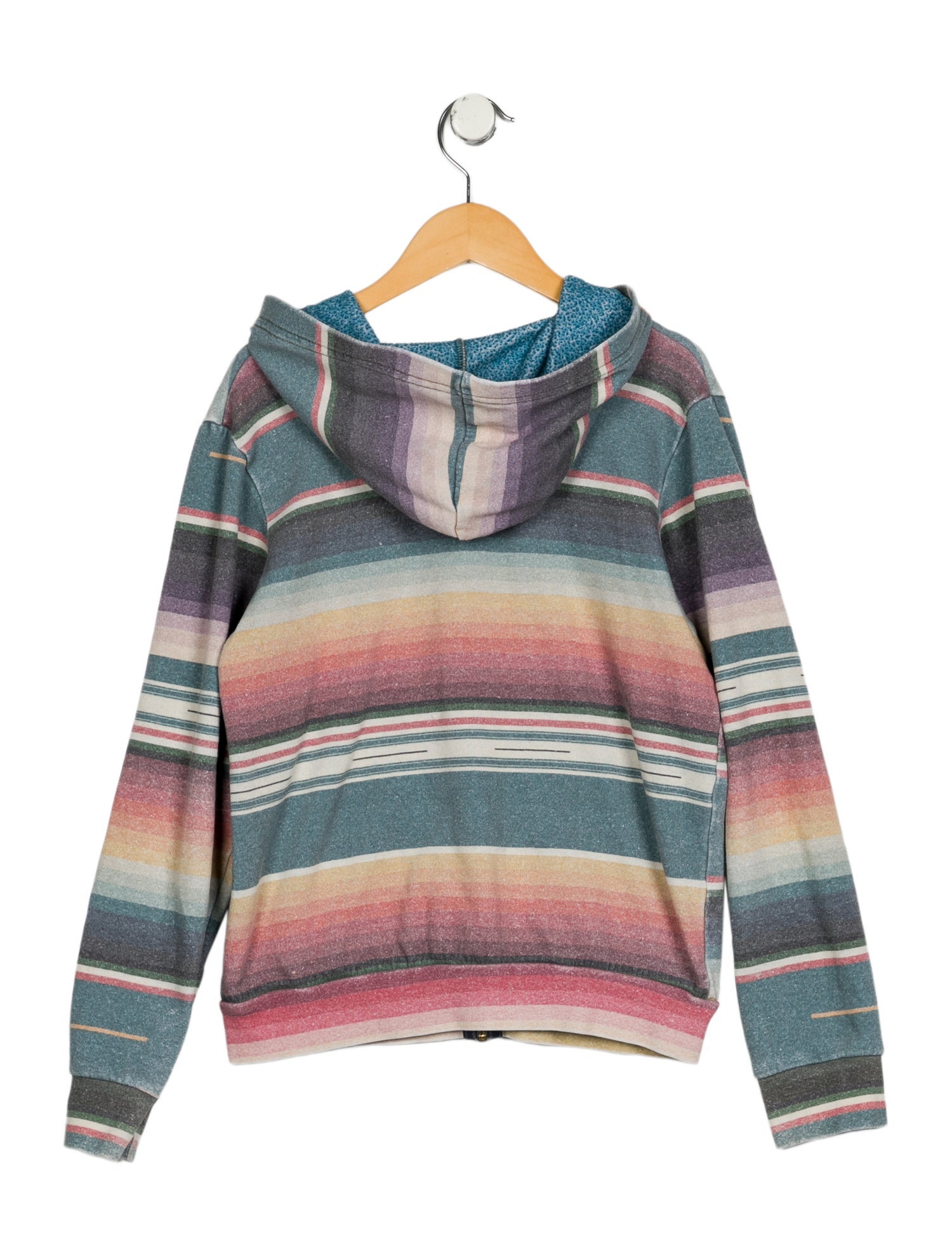 Aviator Nation Girls' Striped Zip-Up Hoodie
