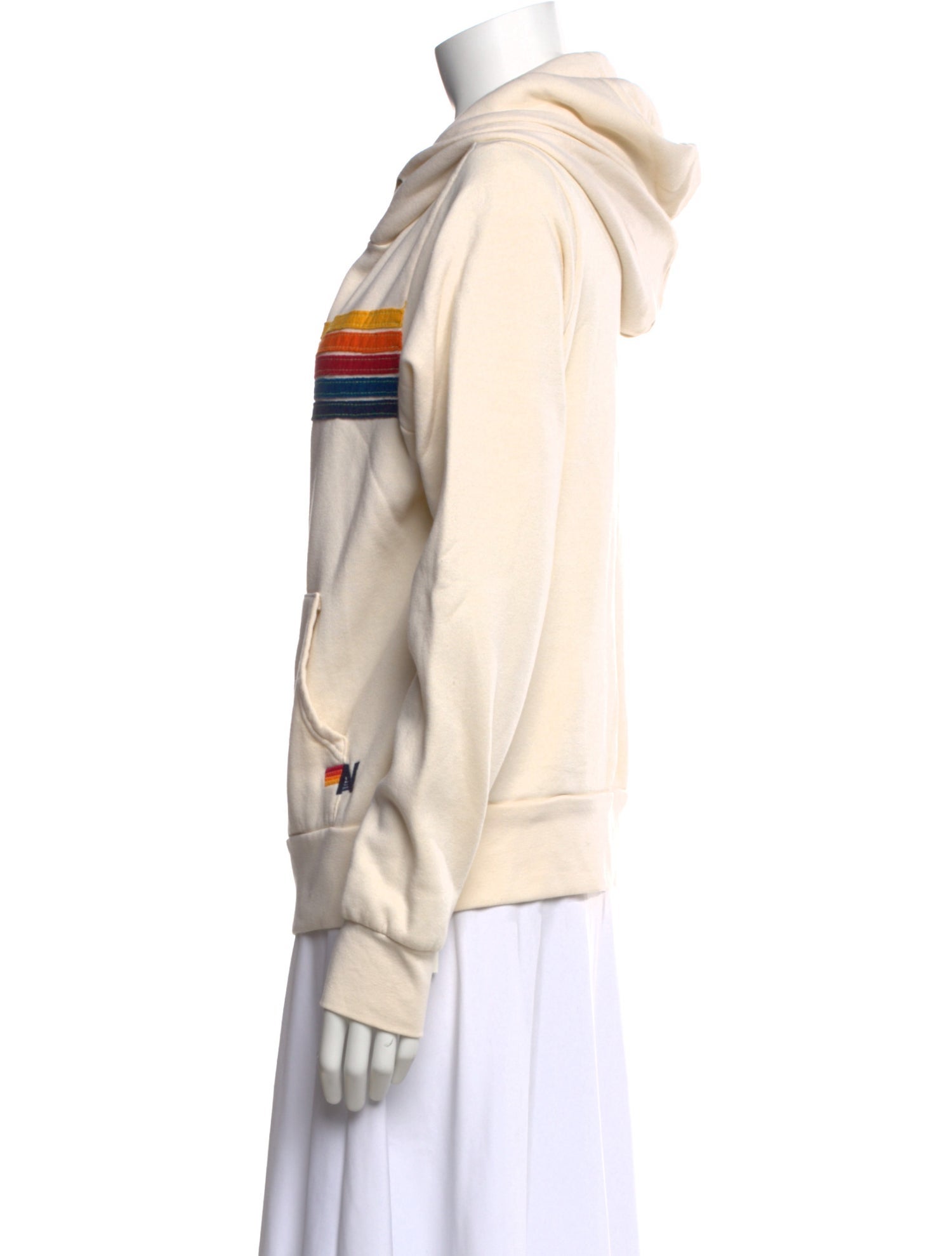 Aviator Nation Striped Crew Neck Hoodie