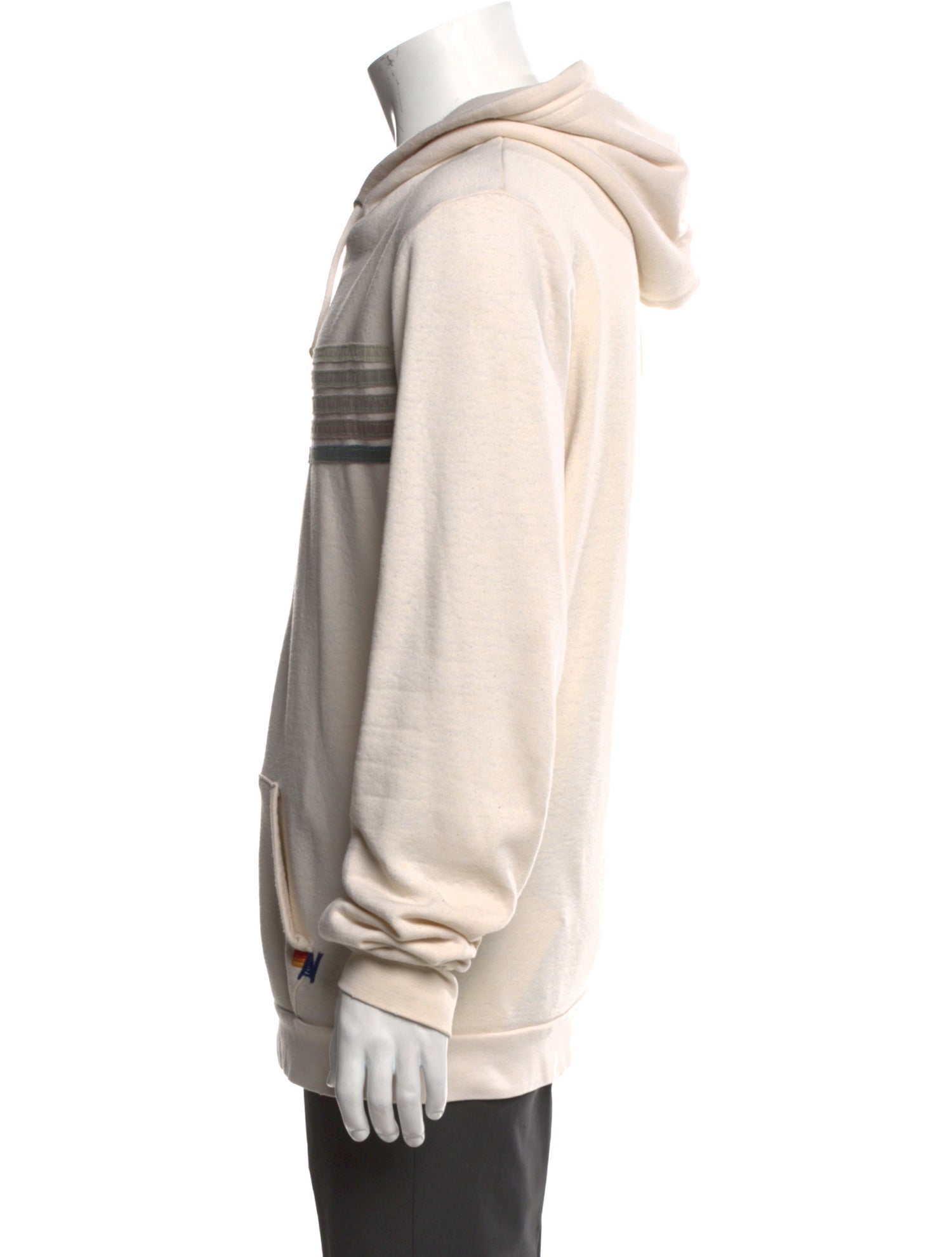 Aviator Nation Striped Crew Neck Hoodie